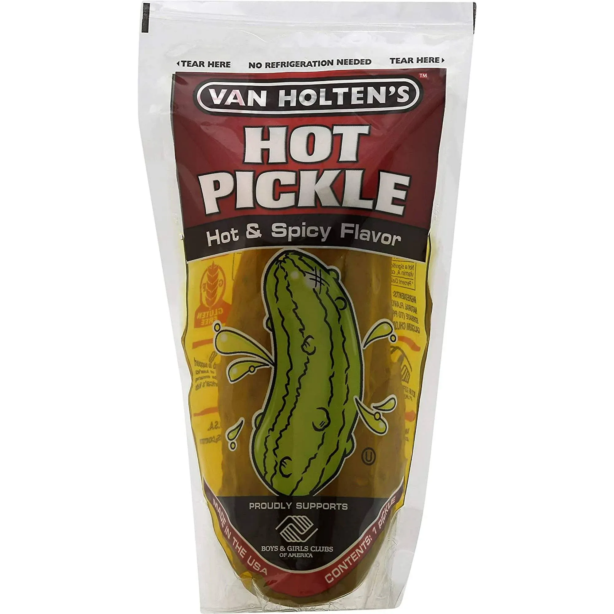 Van Holten&#039;s Pickles - Jumbo Hot Pickle-In-A-Po<wbr/>uch - 12 Pack