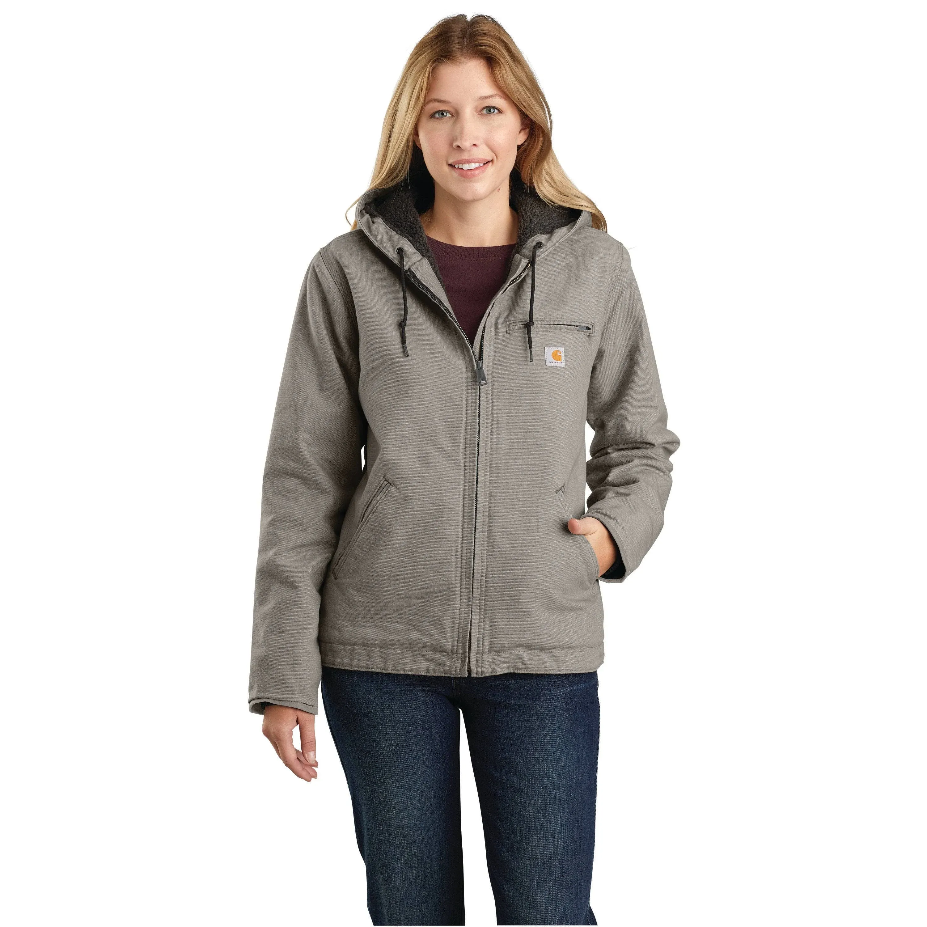 Carhartt Women's Loose Fit Washed Duck Sherpa Lined Jacket