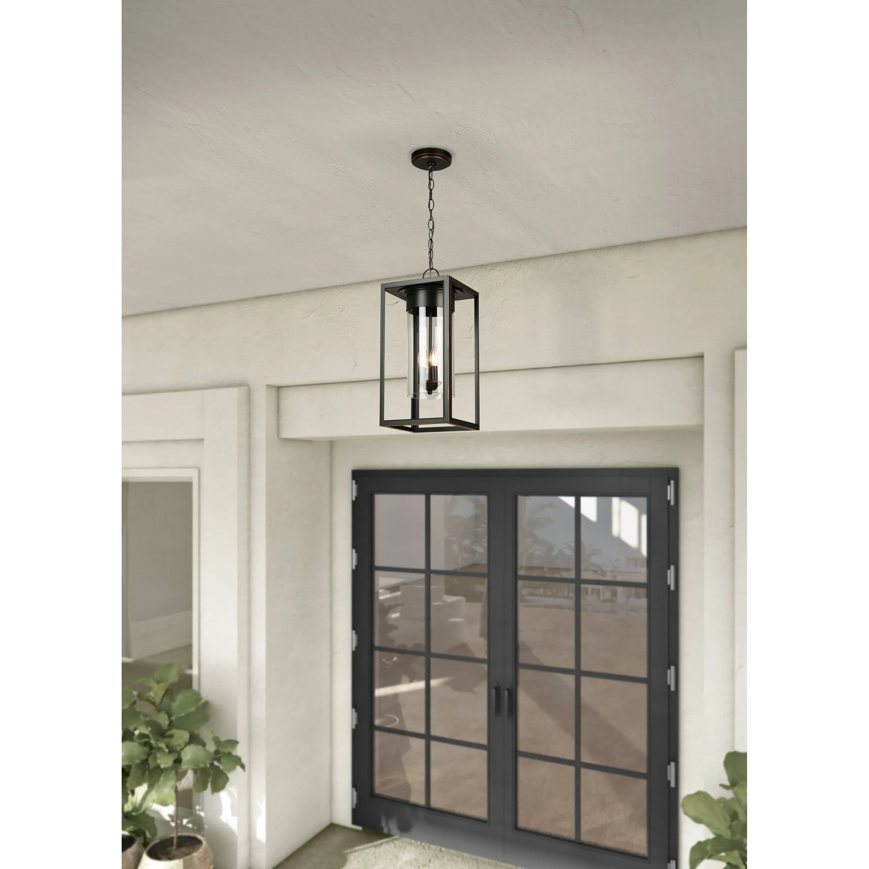 Eglo Lighting 203668A Walker Hill Outdoor Pendant or Chandeller