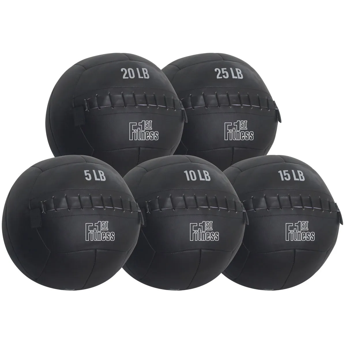 Fitness First Soft Wall Ball, 5-25 LBS, Durable Reinforced for Core Strength Building, Cardio