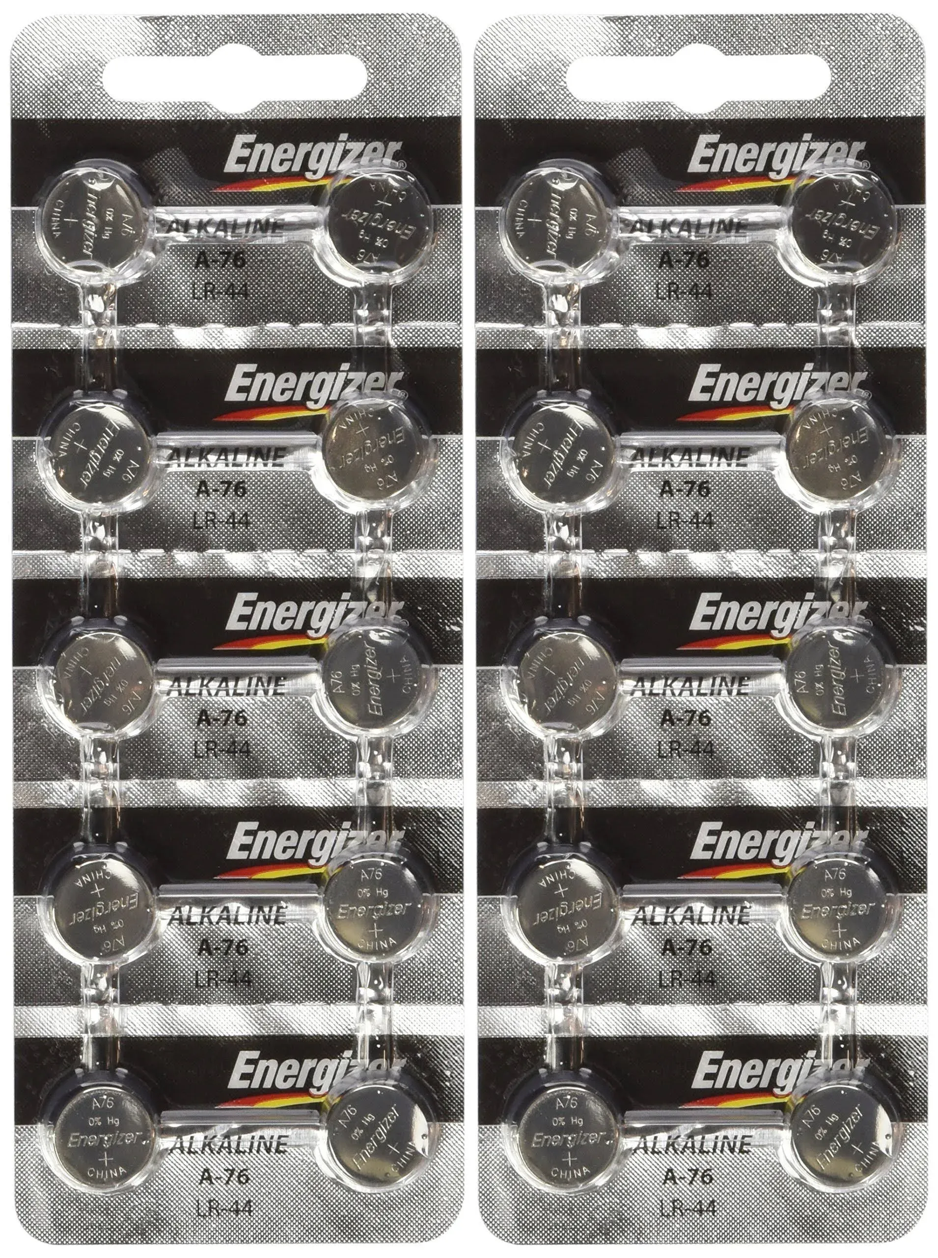 Energizer LR44 Alkaline Button Cell Battery - 20 Pack