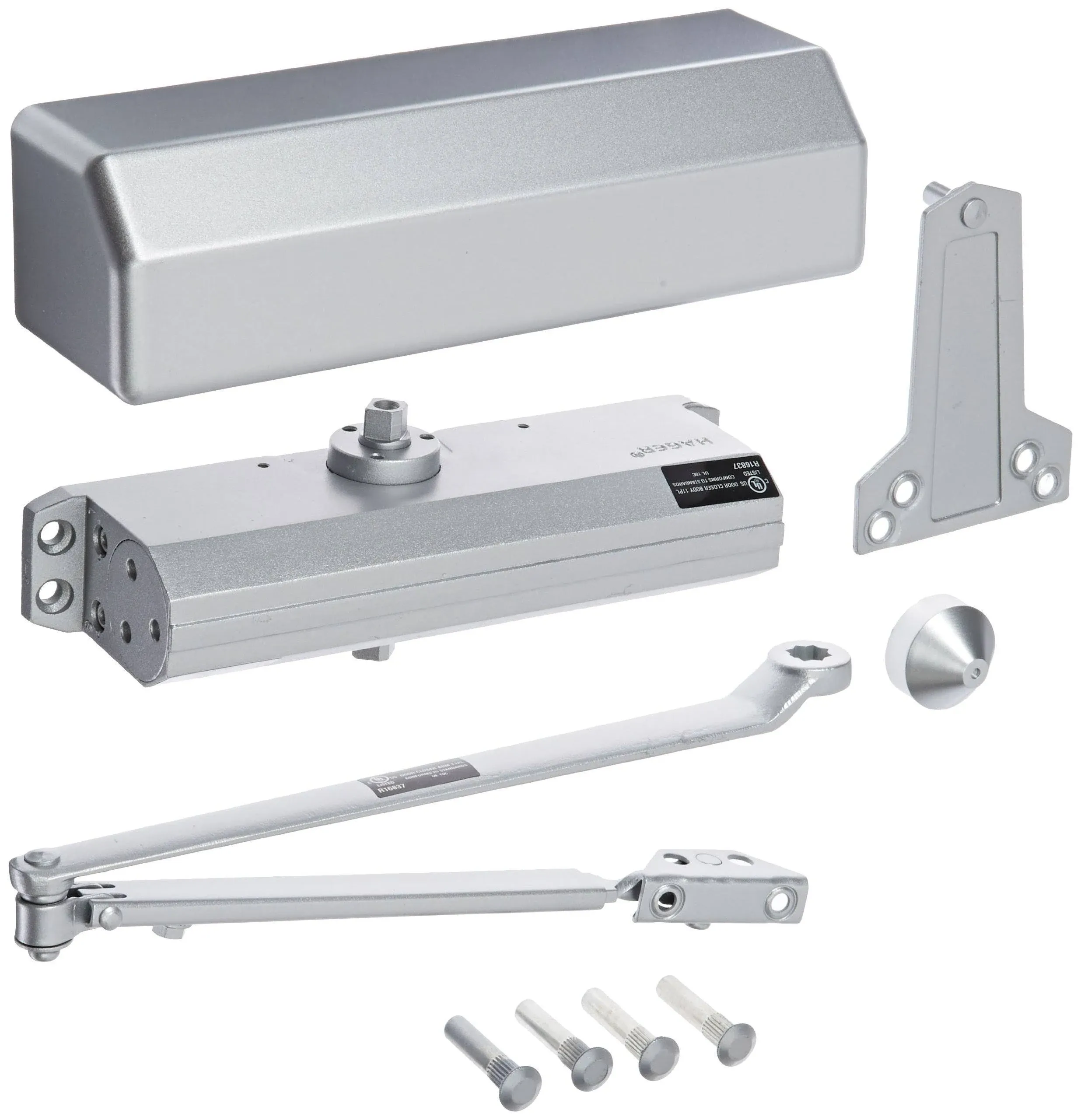 Hager 5300 Series Aluminum Grade 1 Heavy Duty Surface Door Closer Multi-Mount