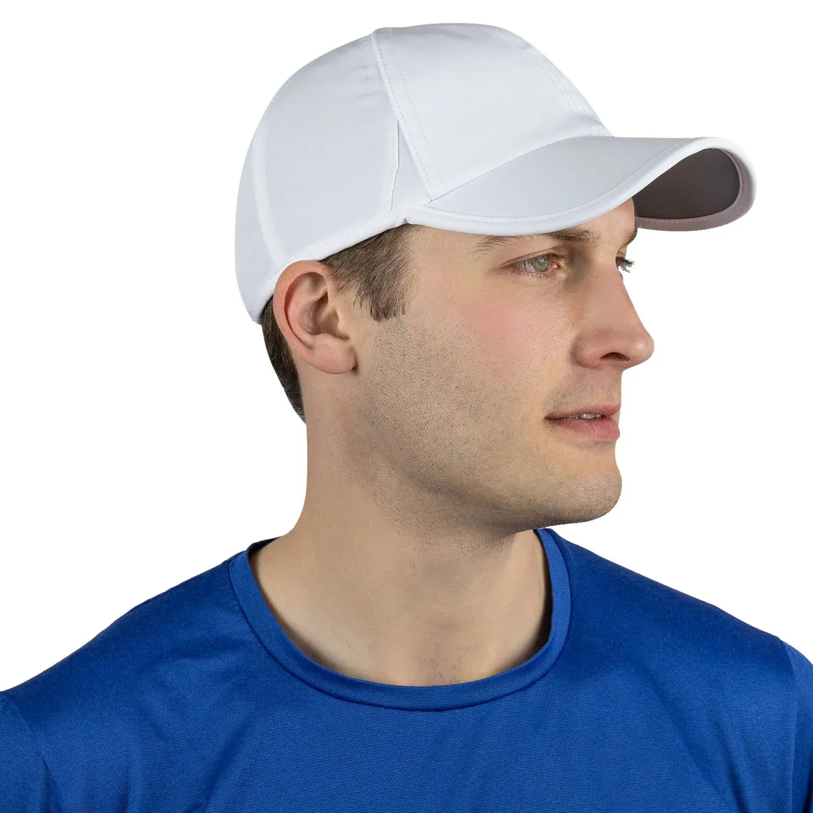 TrailHeads Men's UV Protection Running Hat - White