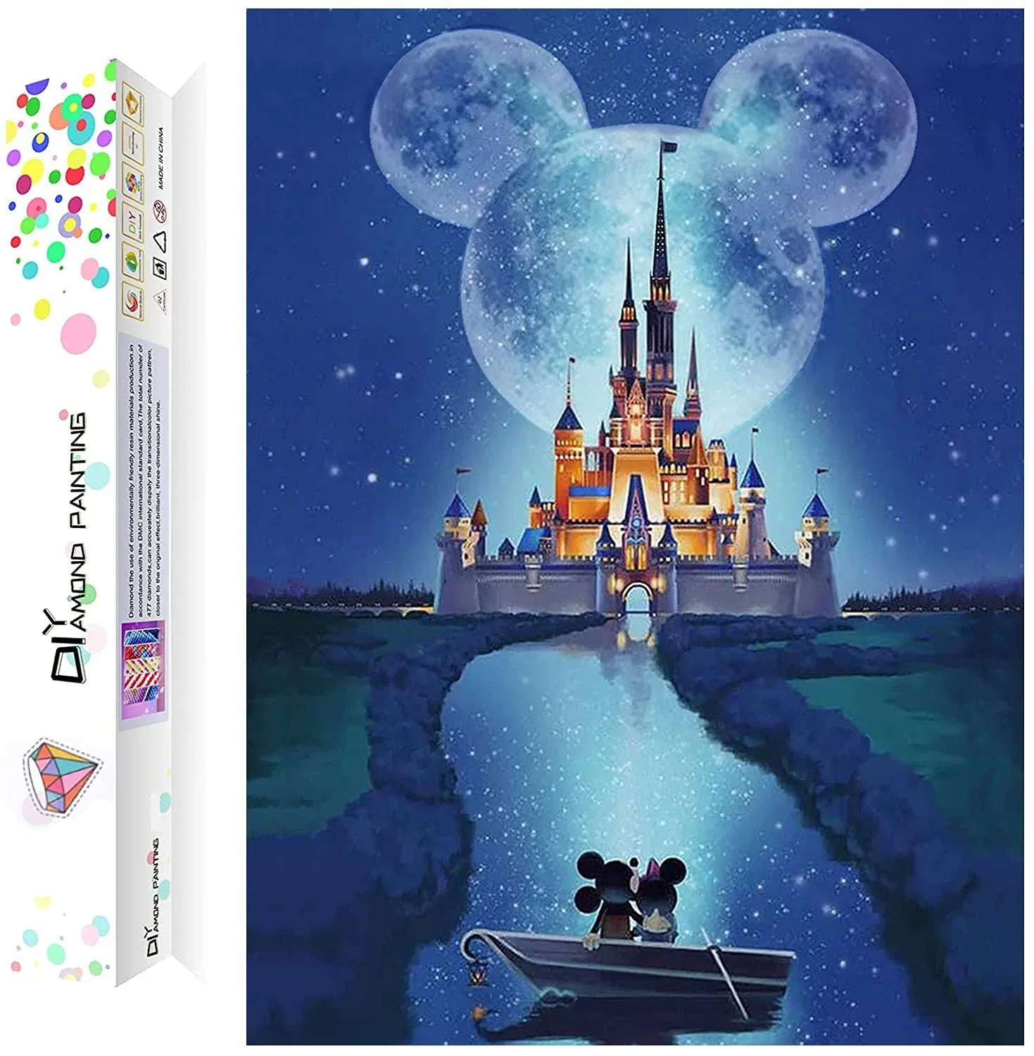 passdone Mickey and Minnie Mouse Diamond Art DIY 5D Diamond Painting Kits for ...