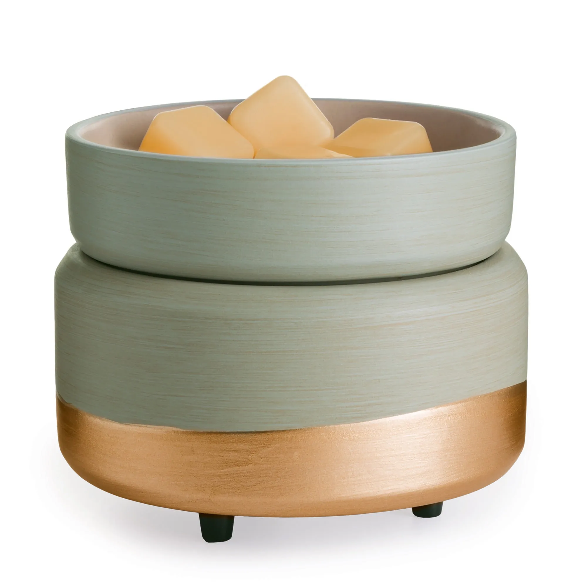 Candle Warmers Etc 2-In-1 Candle and Fragrance Warmer For Warming Scented Candles or Wax Melts and Tarts With To Freshen Room, Sandstone