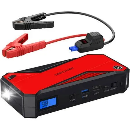 DBPOWER 800A Peak 18000mAh Portable Car Jump Starter (Up to 7.2L Gas/5.5L DIESEL ...