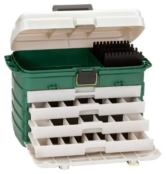 Plano 4-Drawer Tackle Box - Green Metallic/Silver