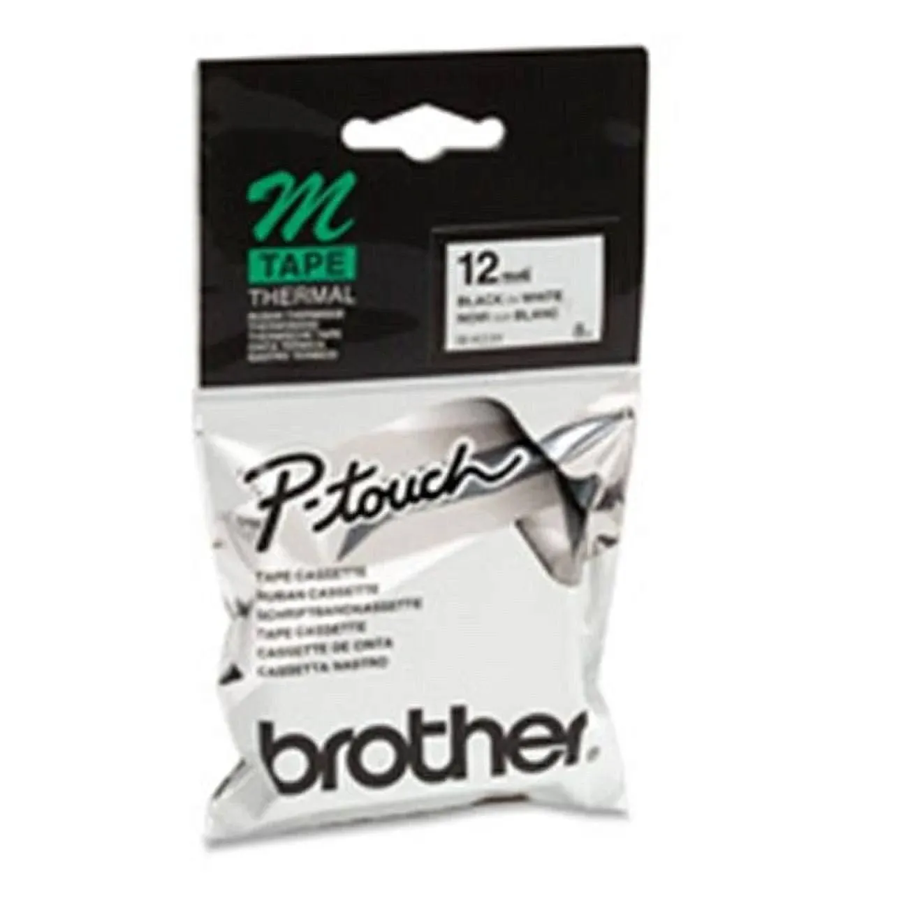 Brother P-Touch 12mm 1/2” White Labeling Tape M-K231 G12