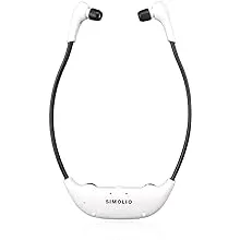 SIMOLIO Additional Wireless TV Headphone, Replacement Headset Under Chin Headphones, Wireless Headphone for Hard of Hearing & Seniors