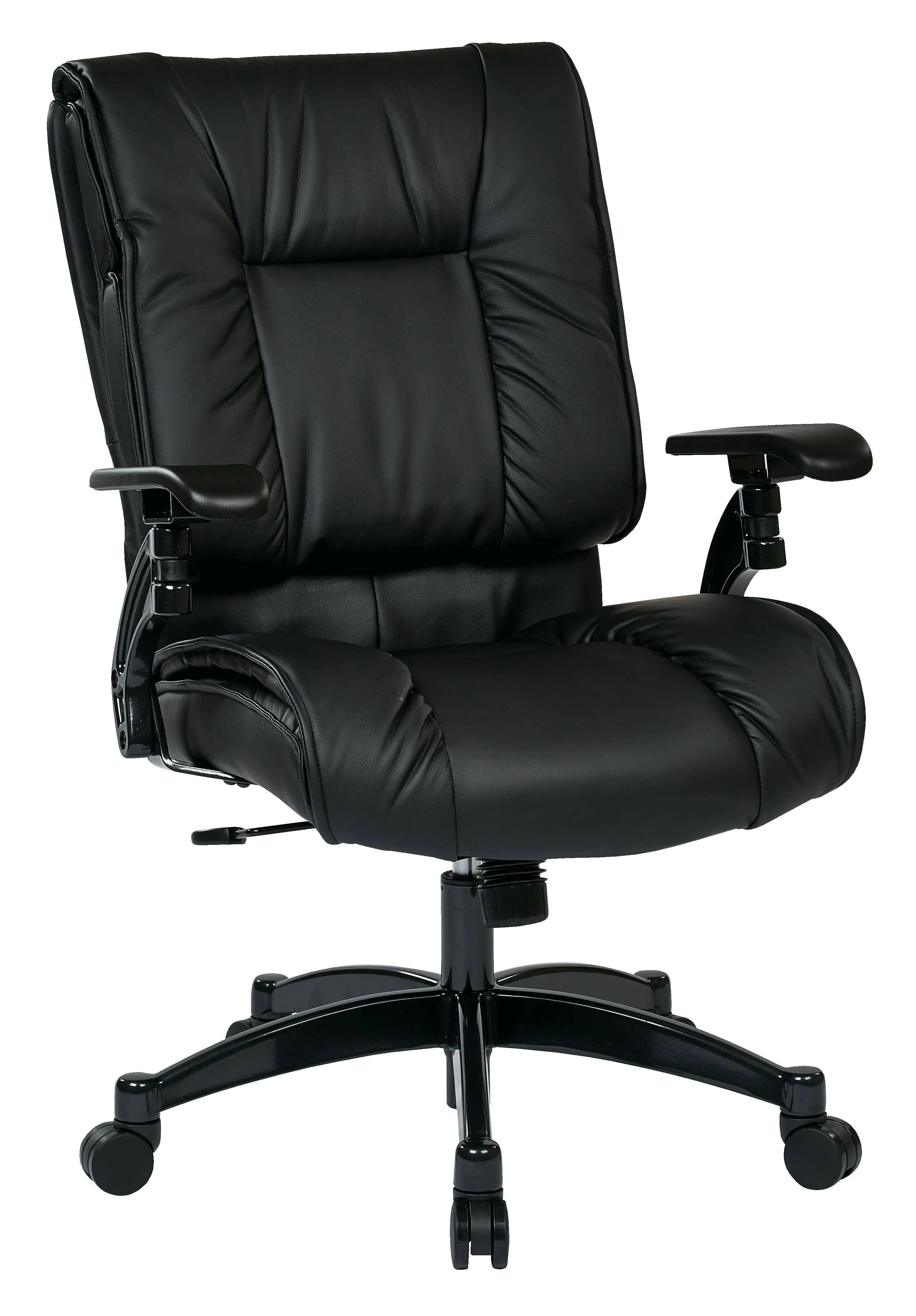 Black Bonded Leather Conference Chair