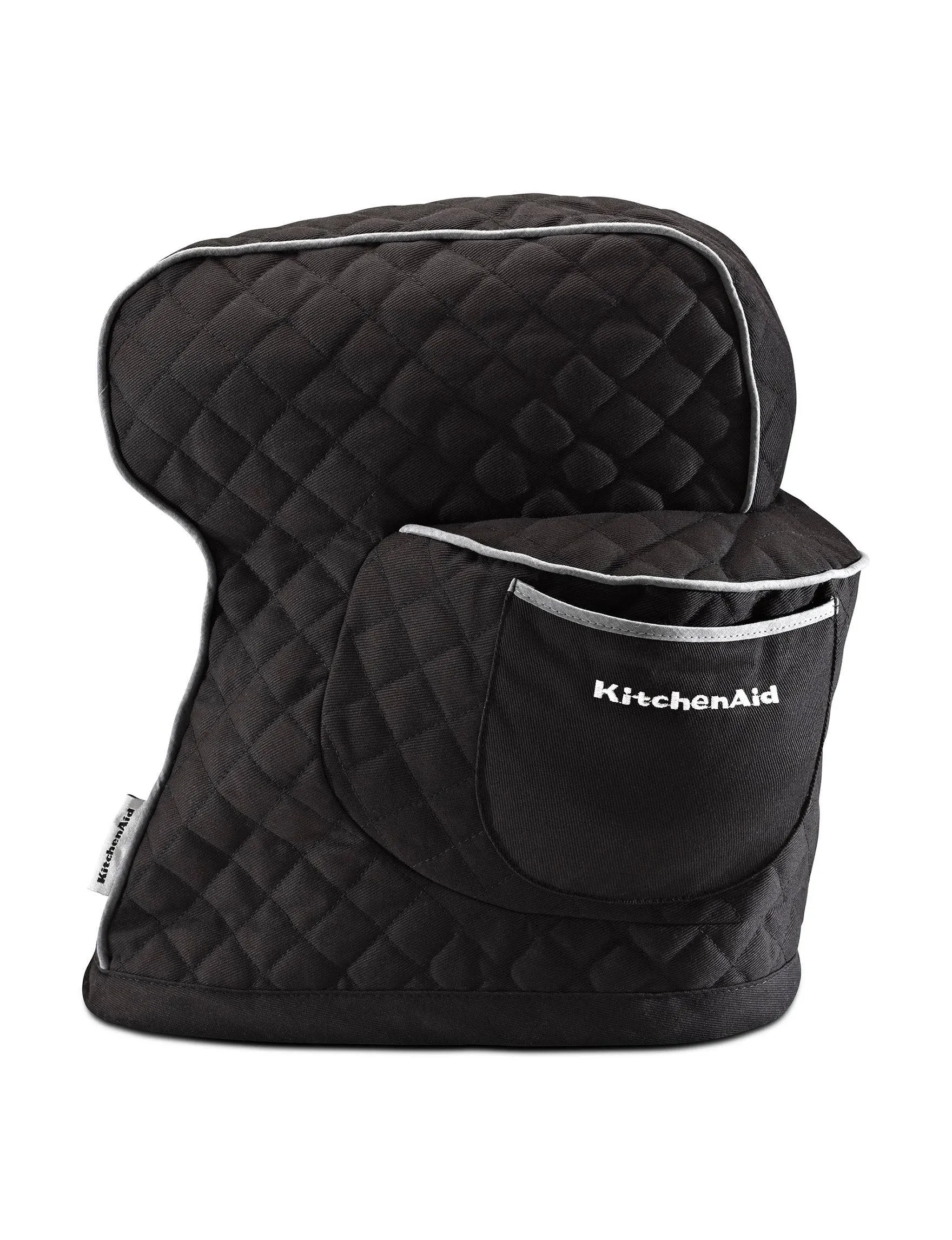 KitchenAid Quilted Fitted Tilt-Head Stand Mixer Cover Single Pack, Onyx Black, 14.375"x18"