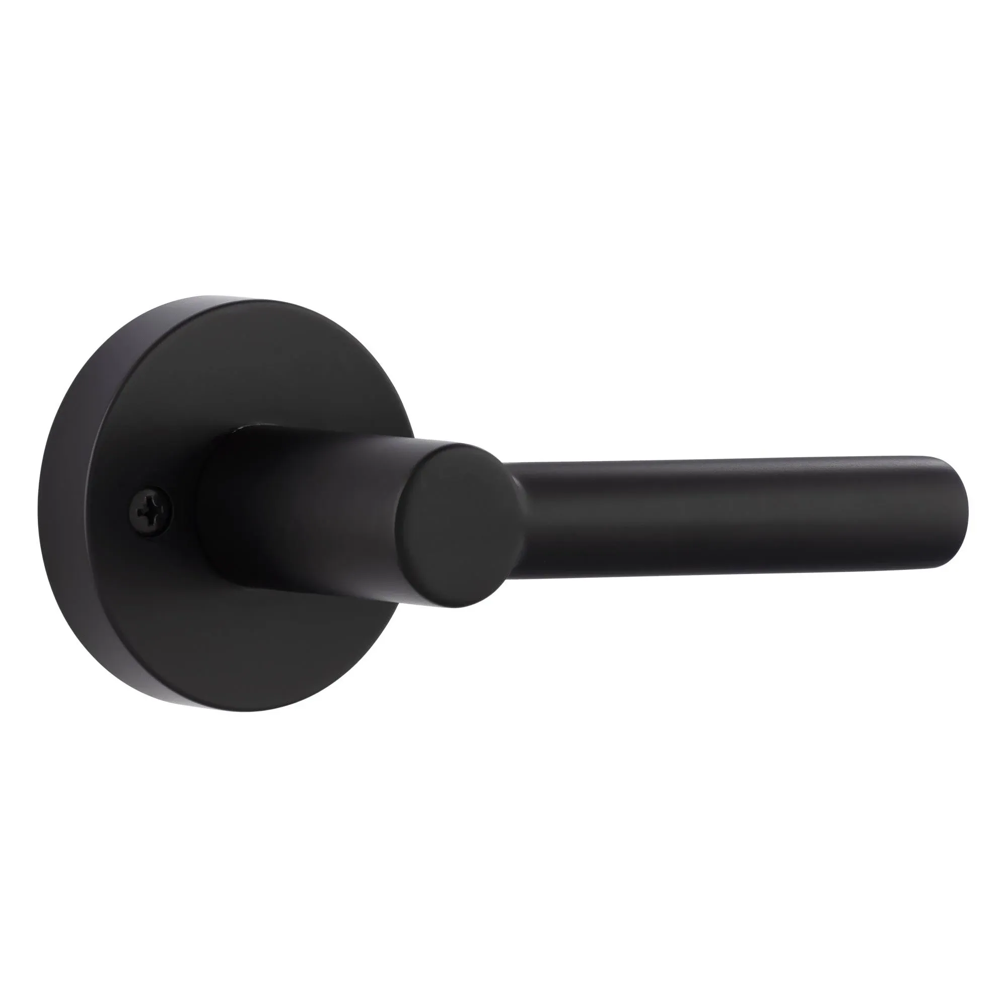 Miseno MLK5012BK Elkton Round Rod Non-Turning One-Sided Door Lever - Matte Black