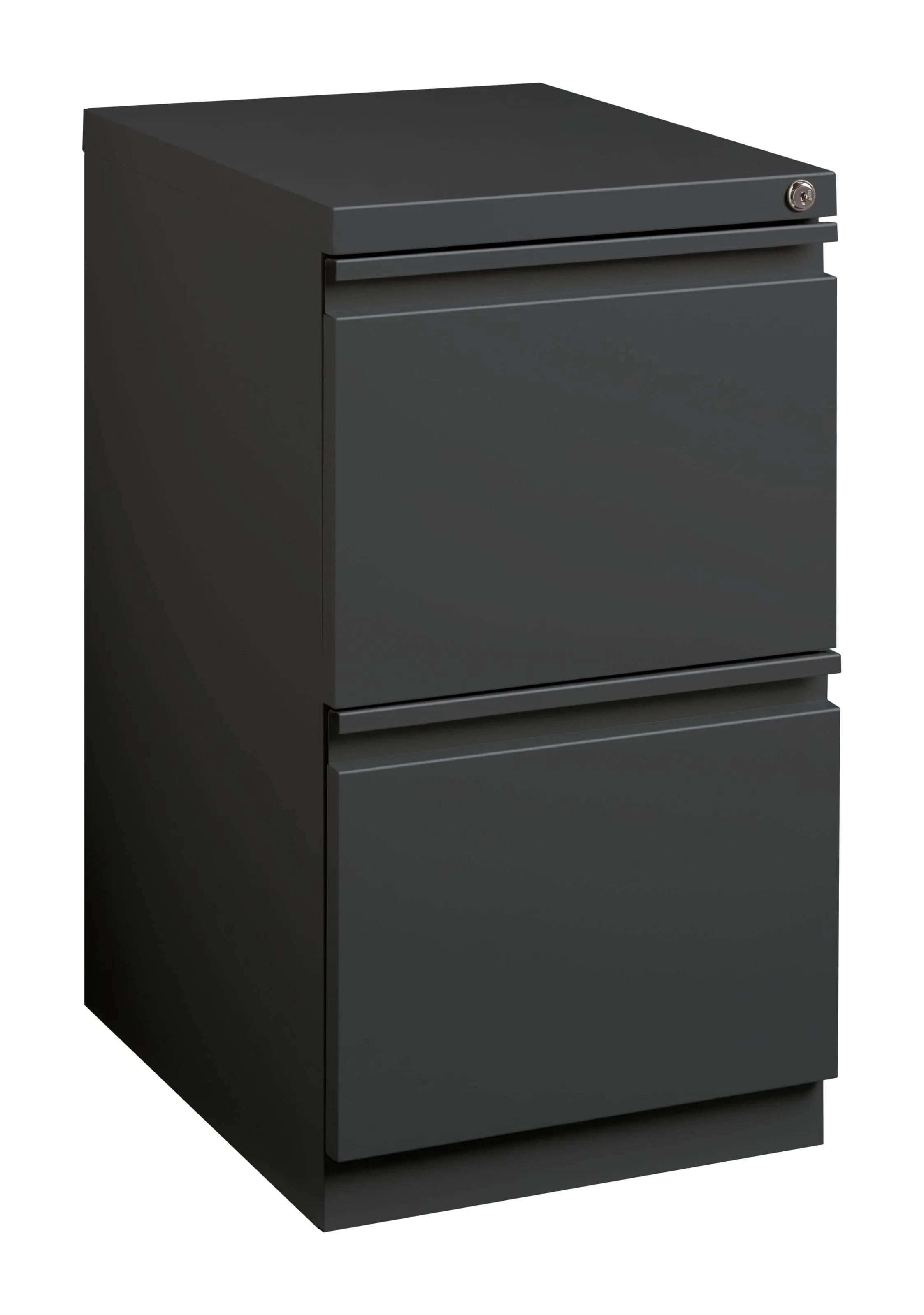 Hirsh 20" Deep Mobile Pedestal File Cabinet 2 Drawer File-File, Letter Width, Black