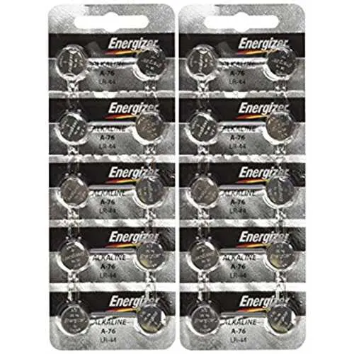 Strip of 10 Energizer A76 (LR44) 1.5v Alkaline Batteries