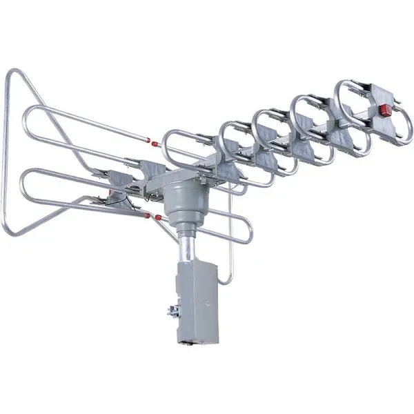 Supersonic 360-Degree HDTV Digital Amplified Motorized Antenna with Remote Control, Supports 2 TV Sets (SC-603)