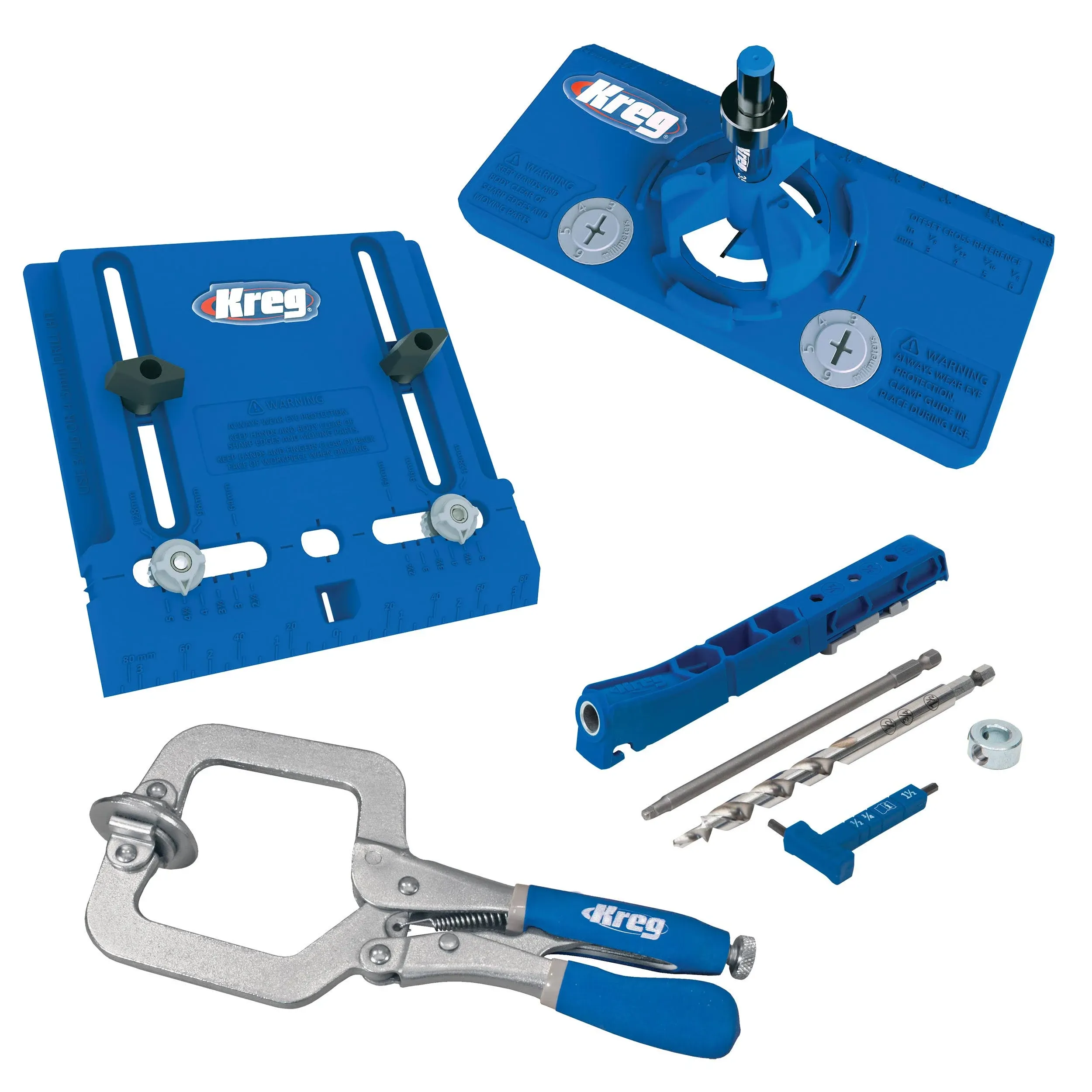 Kreg R3 Jr. Pocket-Hole Jig System - Portable Kreg Pocket-Hole Jig - Easy Clamping & Adjusting - Includes Positioning Sliders - For Materials 1/2" to 1 1/2" Thick