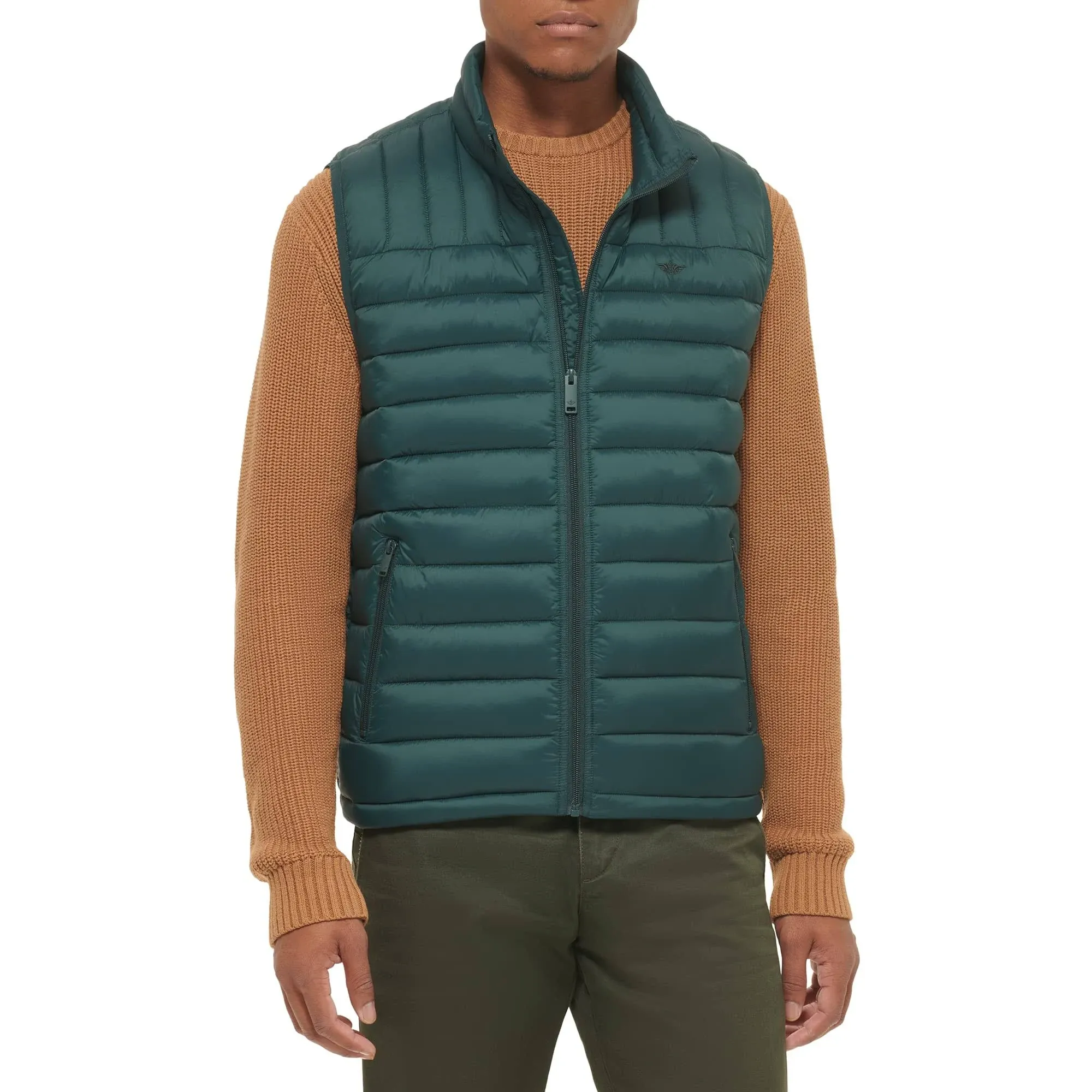 Dockers Lightweight Nylon Packable Vest - Men's - Green S