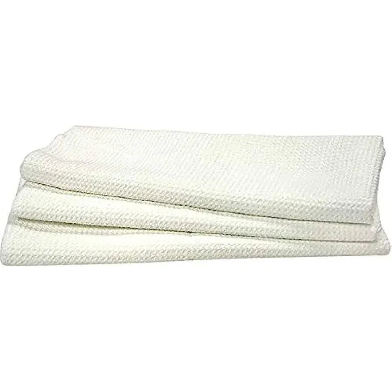 Eurow Microfiber Waffle Weave Kitchen Towel (3-Pack, White)