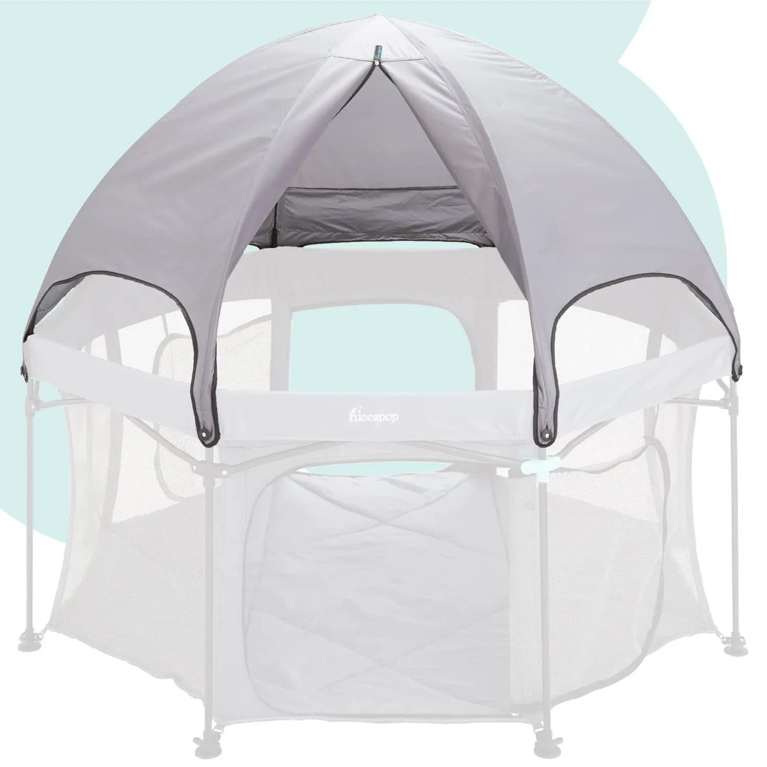 Hiccapop PlayPod Portable Playpen Canopy Dome Shade Only] Reflective Dome with 3 Side Panels Provides Full Sun Protection at Any