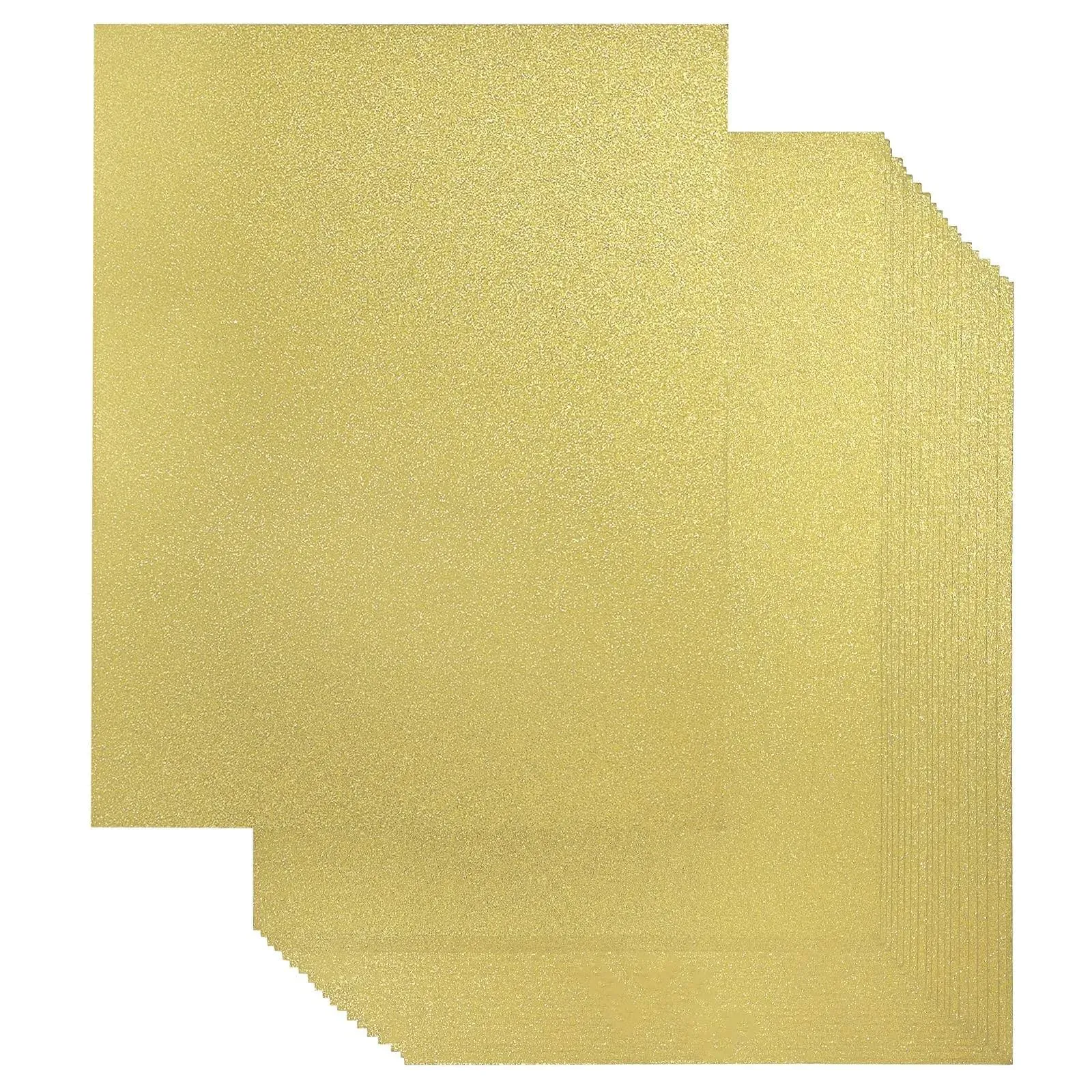 Simetufy Gold Glitter Cardstock Paper, Double Sided Gold Glitter Paper for DIY & Art Projects, 20 Sheets Gold Sparkle Card Stock for Crafts, 250GSM