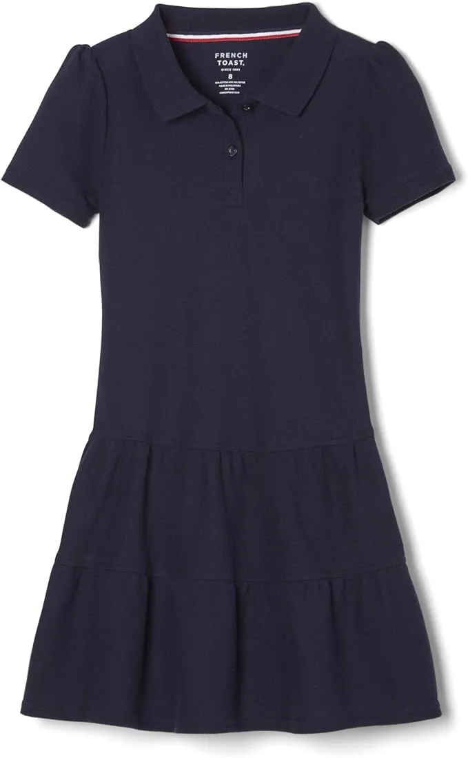 French Toast Girls' Ruffle Pique Polo Dress