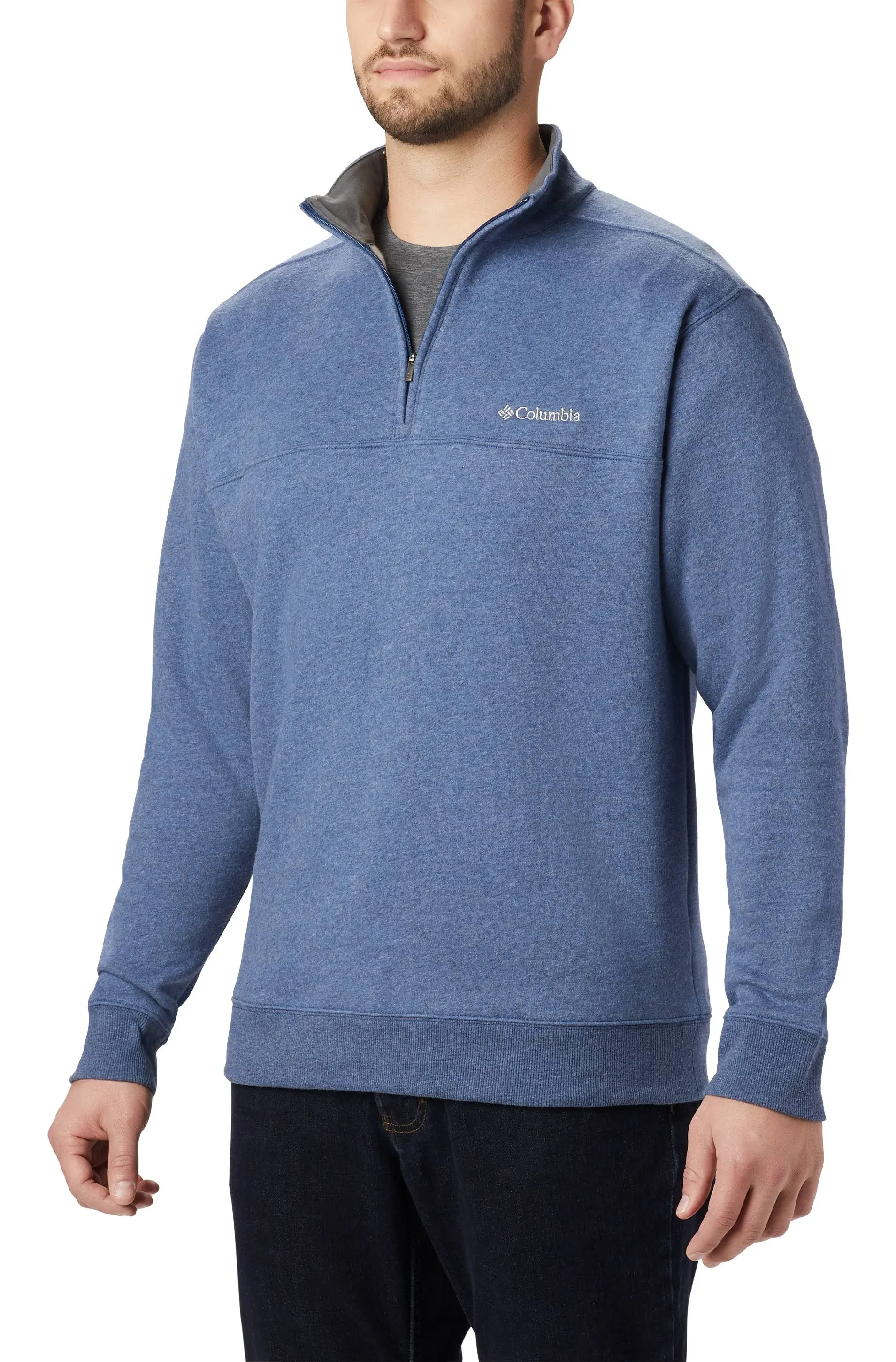 Columbia Men&#039;s Hart Mountain II Half Zip Sweatshirt Red Large