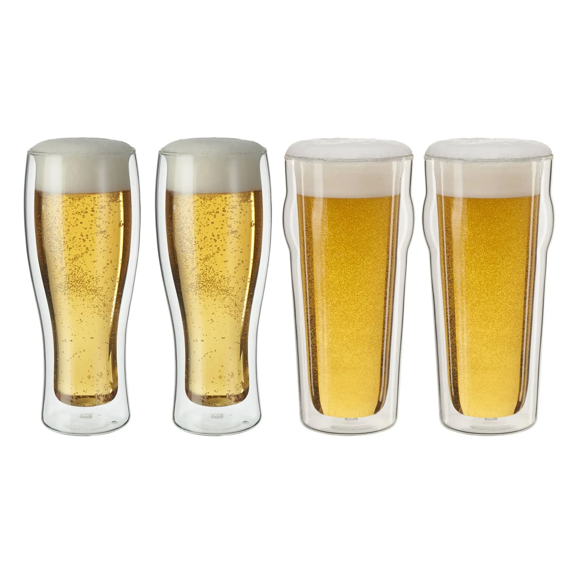 ZWILLING Sorrento 4-pc Double-Wall Pint &amp; Pilsner Glass Set