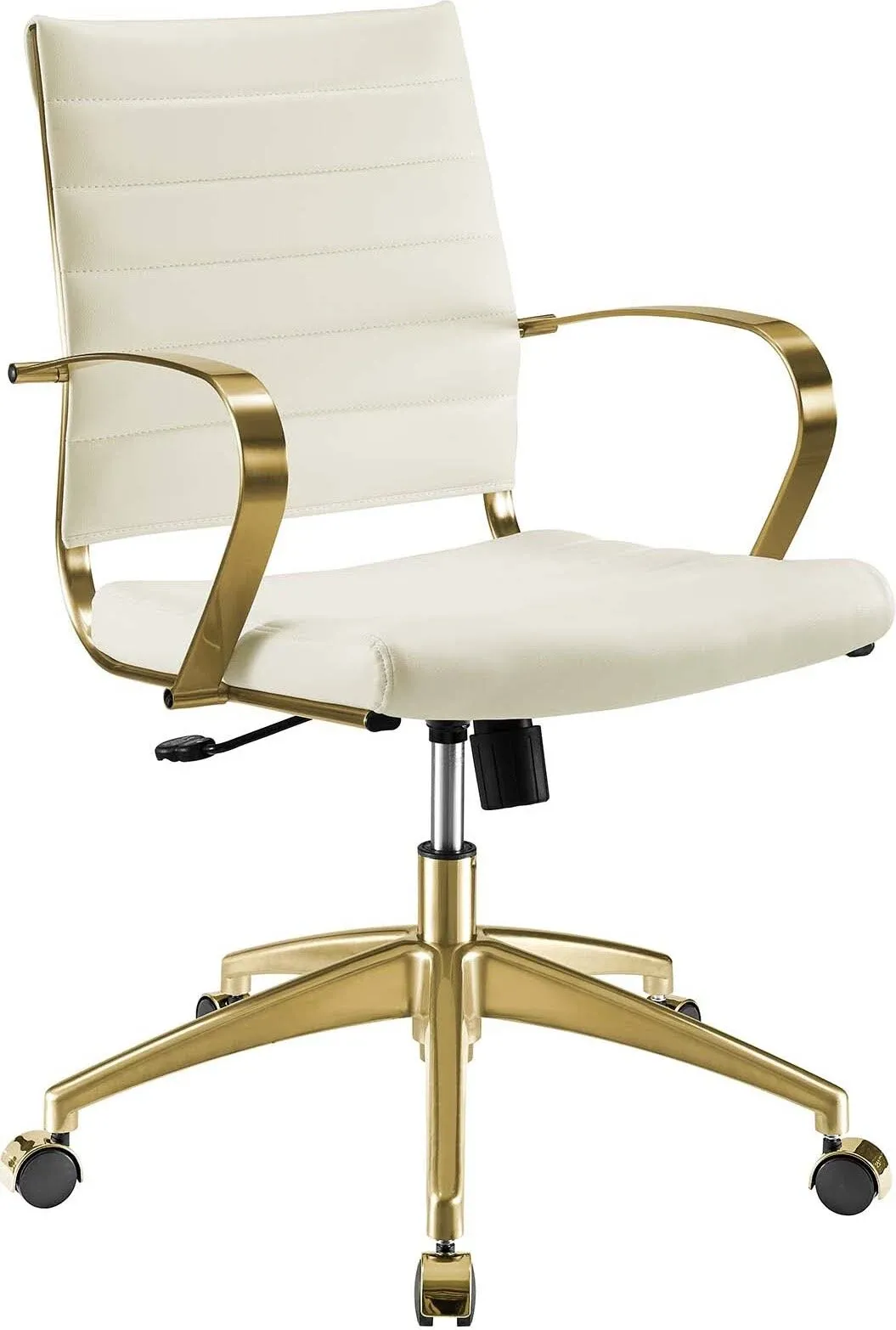 Modway Jive GD Stainless Midback Office Chair, GD Off White -EEI-3418-GLD-<wbr/>WHI