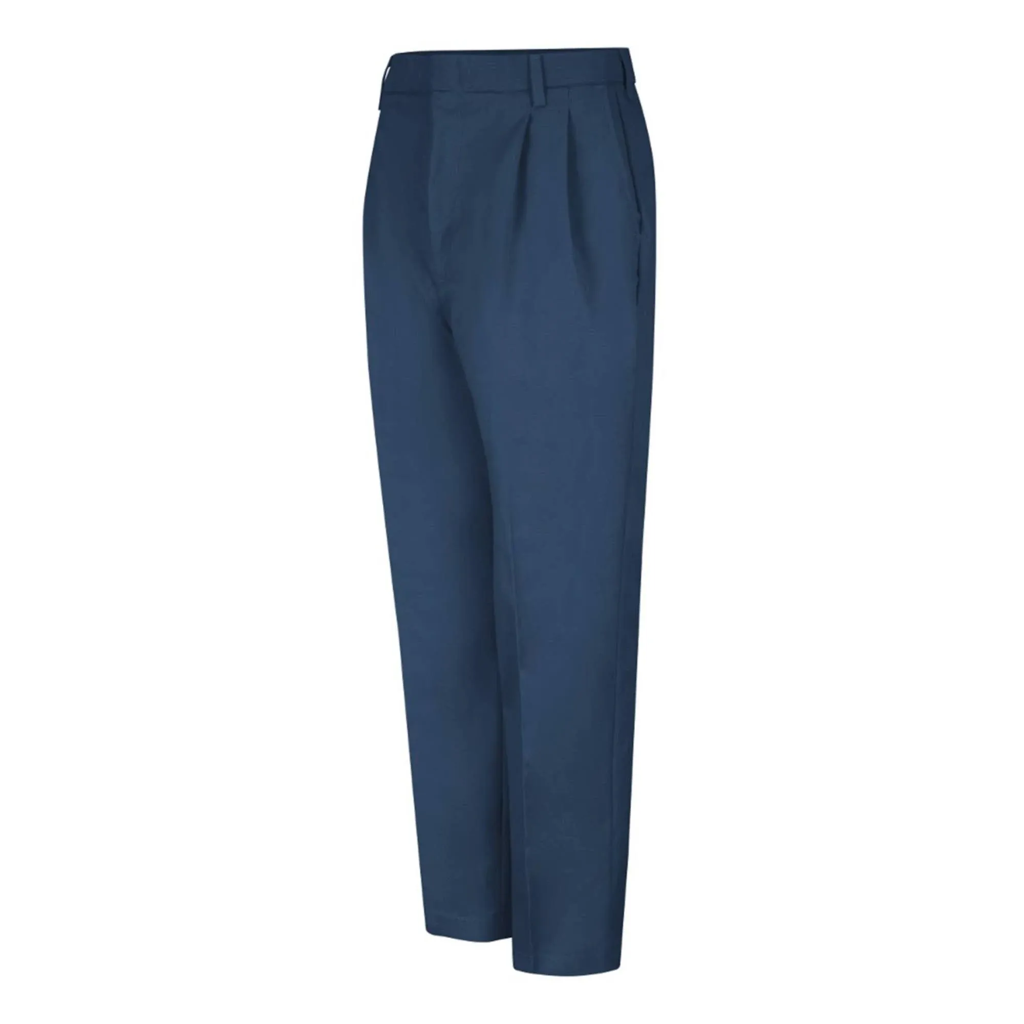 Mens Navy Pleated Twill Pant