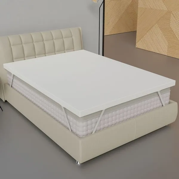 1" And 2" Medium Firm Mattress Toppers with Breathable Cover, Cooling Mattress Pad for Back Pain, Soft and Removable, White - Bed Bath & Beyond - 38456925