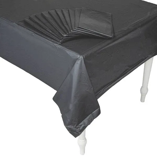 Barty Supplies Black Plastic Tablecloth