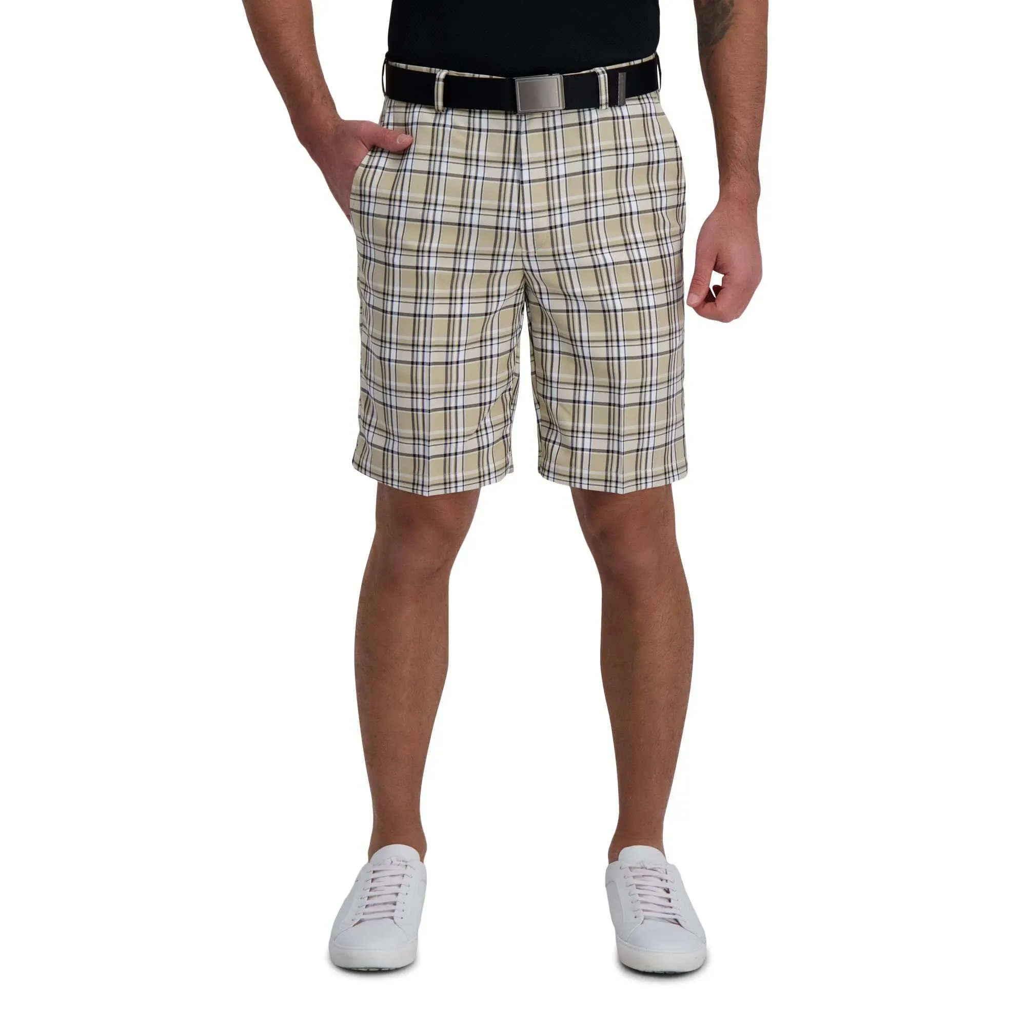 Haggar Men's Big & Tall Cool 18 Pro Graphic Windowpane Short