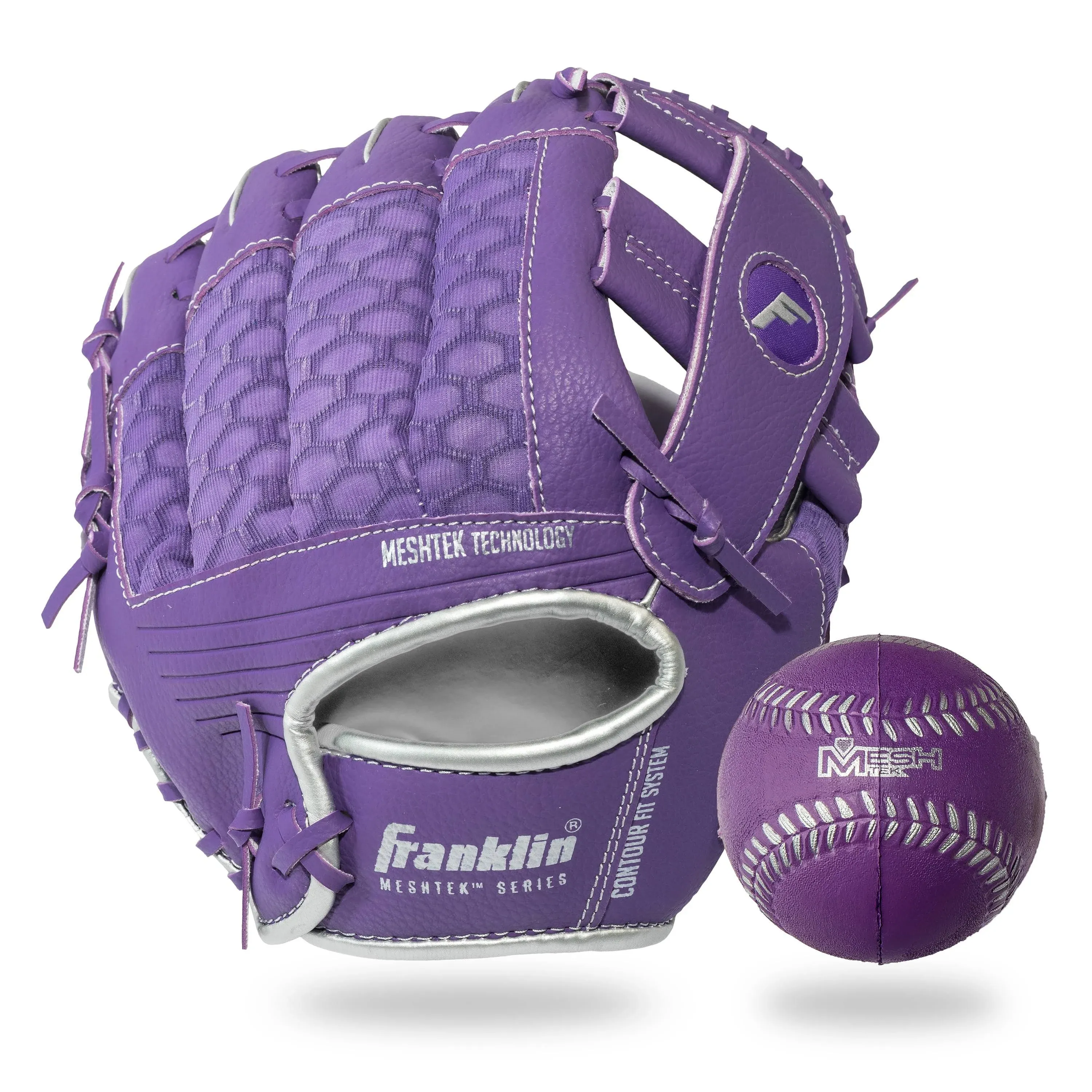 Franklin Sports Meshtek Teeball Fielding Glove with Ball - Right Hand Throw - 9.5 ...