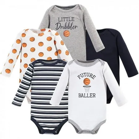 Hudson Baby unisex-baby Cotton Long-sleeve Bodysuits