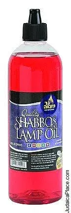 Paraffin Lamp Oil - Red Smokeless, Odorless, Clean Burning Fuel for Indoor and Outdoor Use with E-Z Fill Cap and Pouring Spout - 32oz - by Ner Mitzvah