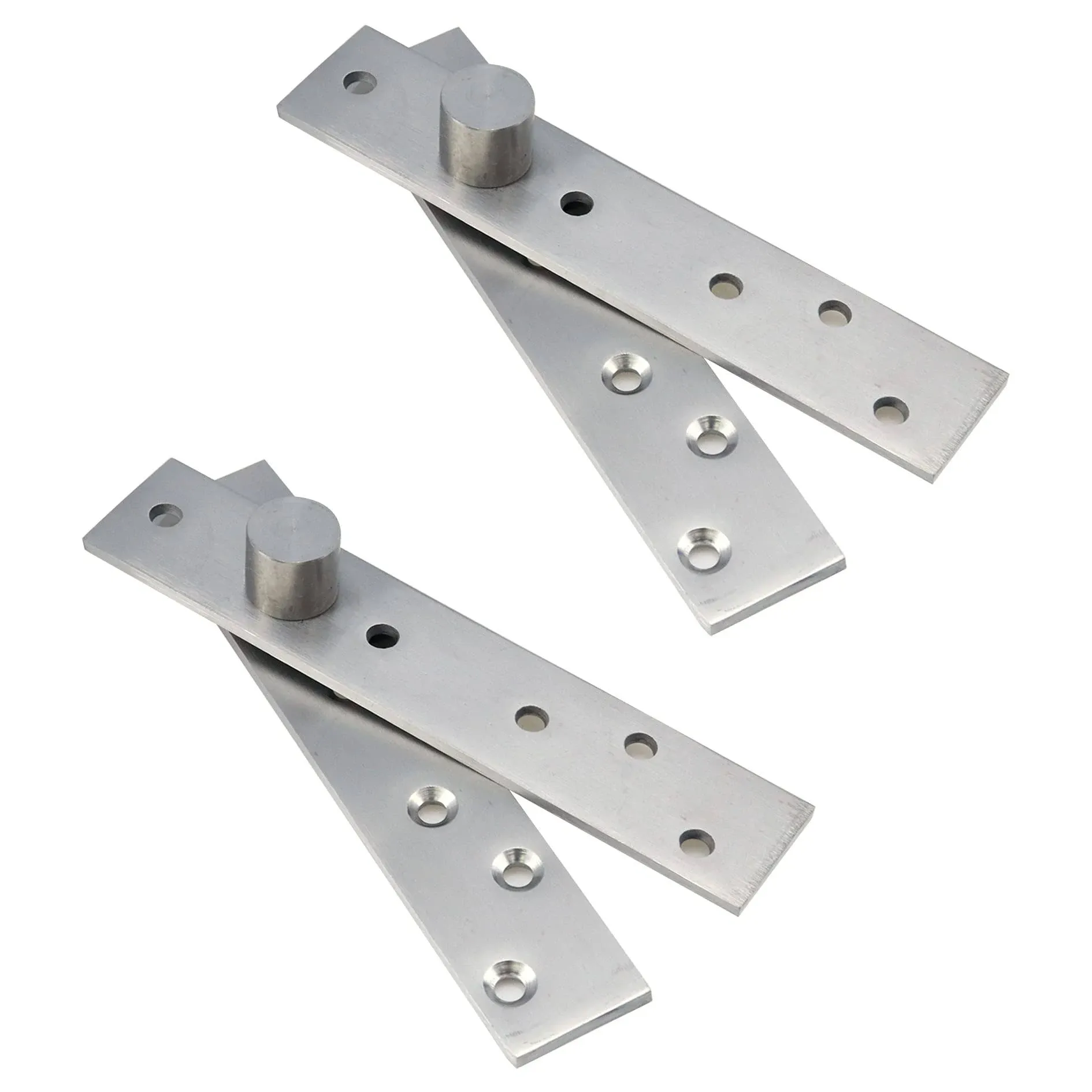 2sets 360 Degree Rotation Hidden Stainless Steel Door Pivot Hinges 150x30x4mm