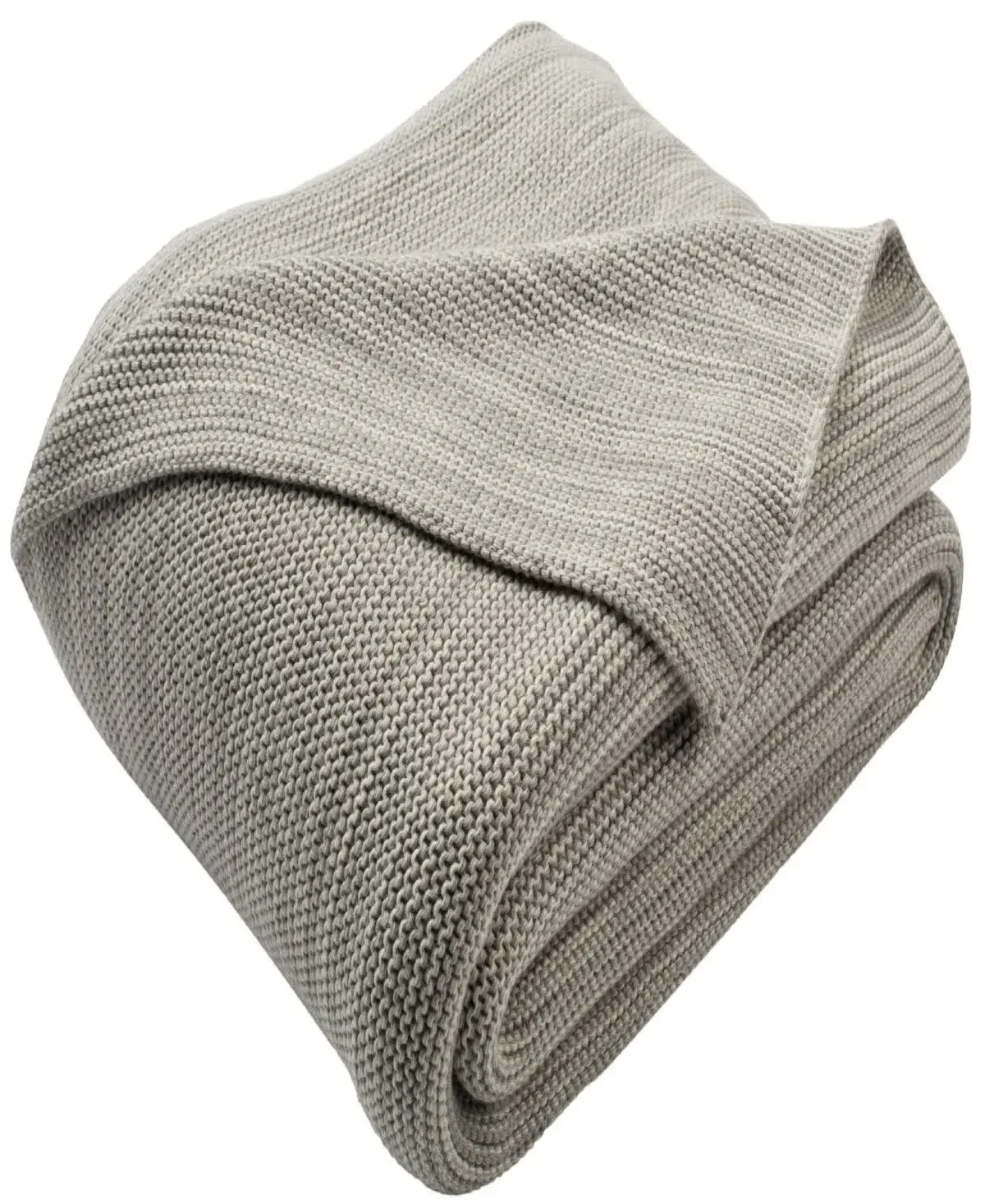 Safavieh Loveable Knit Throw - Light Grey/Natural