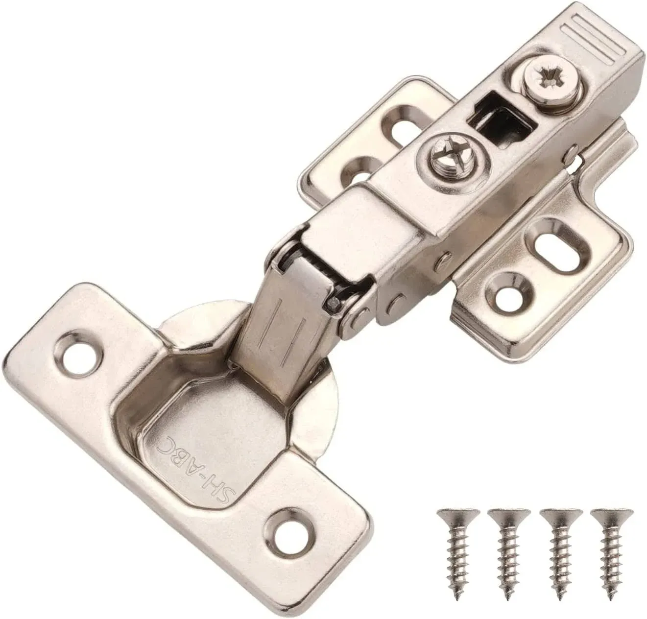 DecoBasics Half Overlay Soft Close Cabinet Hinges for Kitchen Cabinets (50 Pcs ...