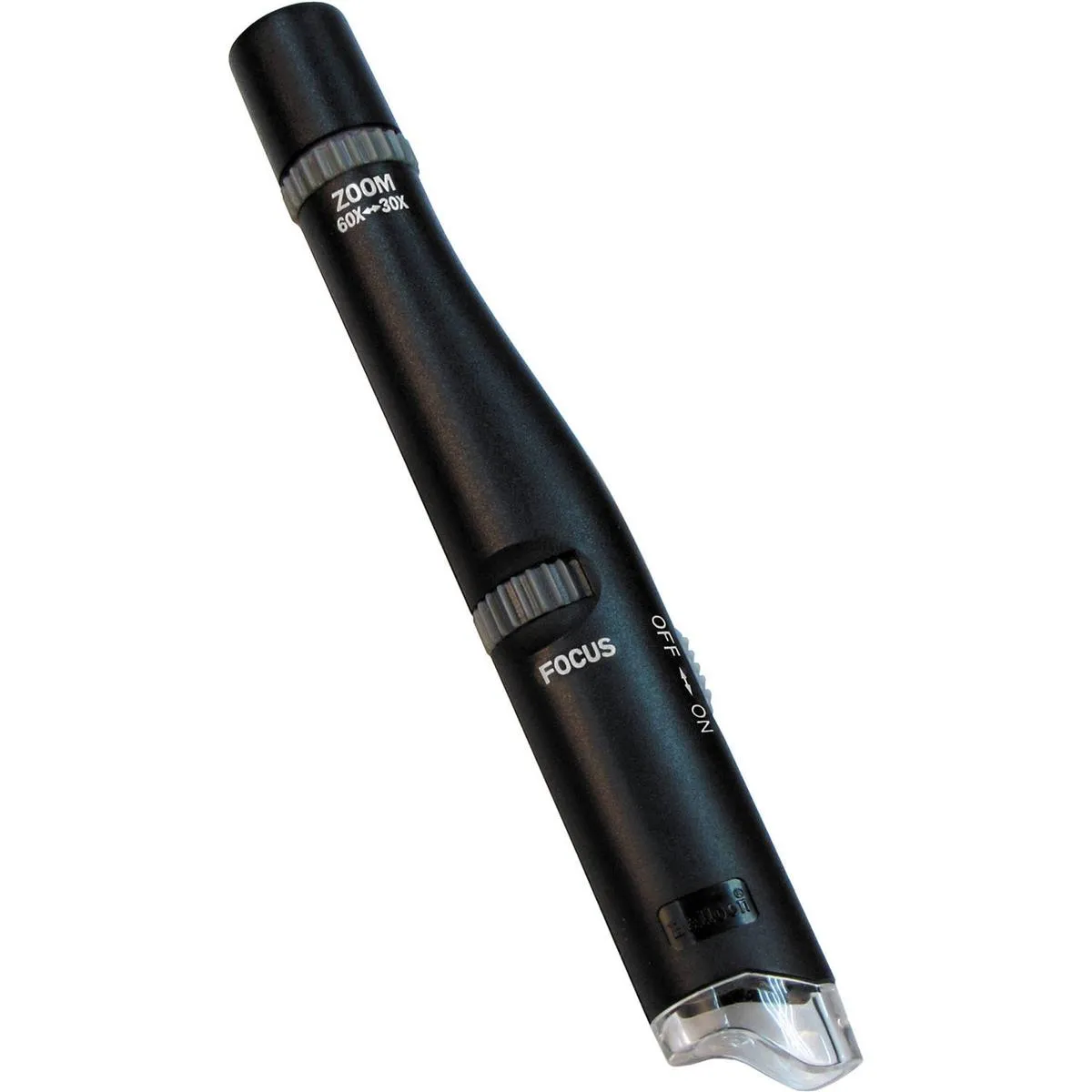 Carson MicroPen LED Lighted 24x-53x Magnification Microscope Pen (MP-300), Black