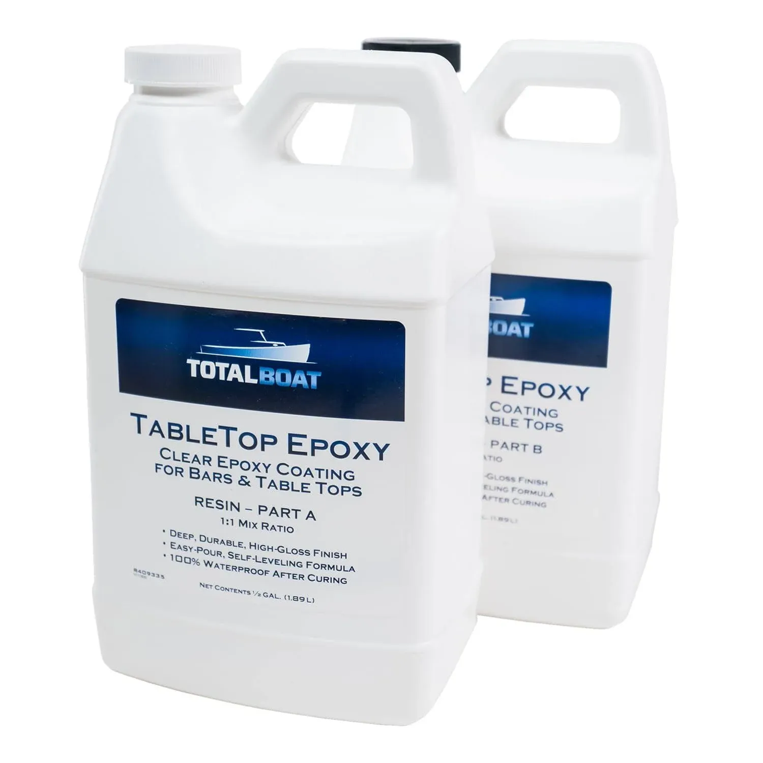 TotalBoat Table Top Epoxy Resin 2 Quart Kit - Crystal Clear Coating and Casting Resin for Bar Tops, Table Tops, Wood, Concrete, Epoxy Art & Crafts