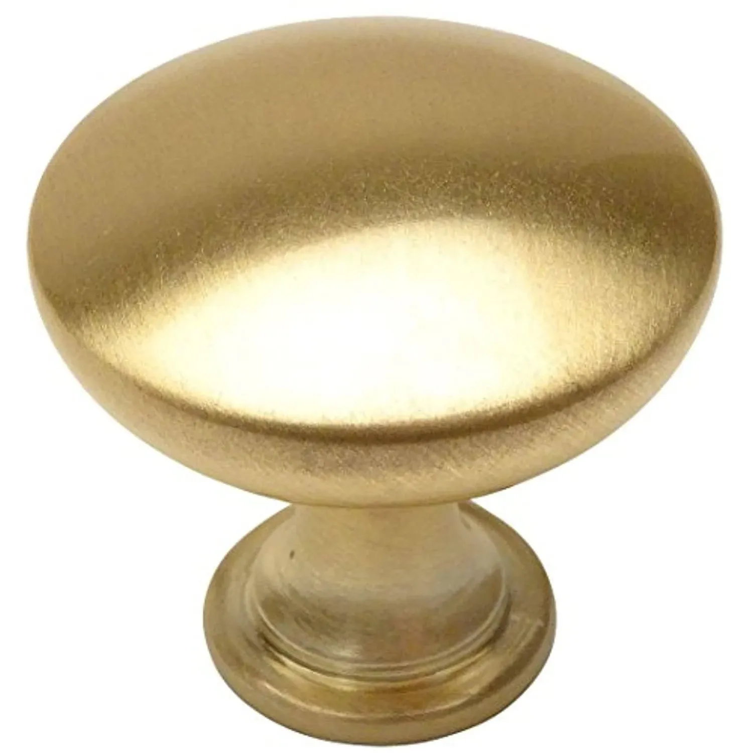 Cosmas 5305BB Brushed Brass Round Solid Cabinet Knob - 1-1/4" Diameter, Set of 2 - Contemporary - Cabinet And Drawer Knobs - by Door Corner | Houzz