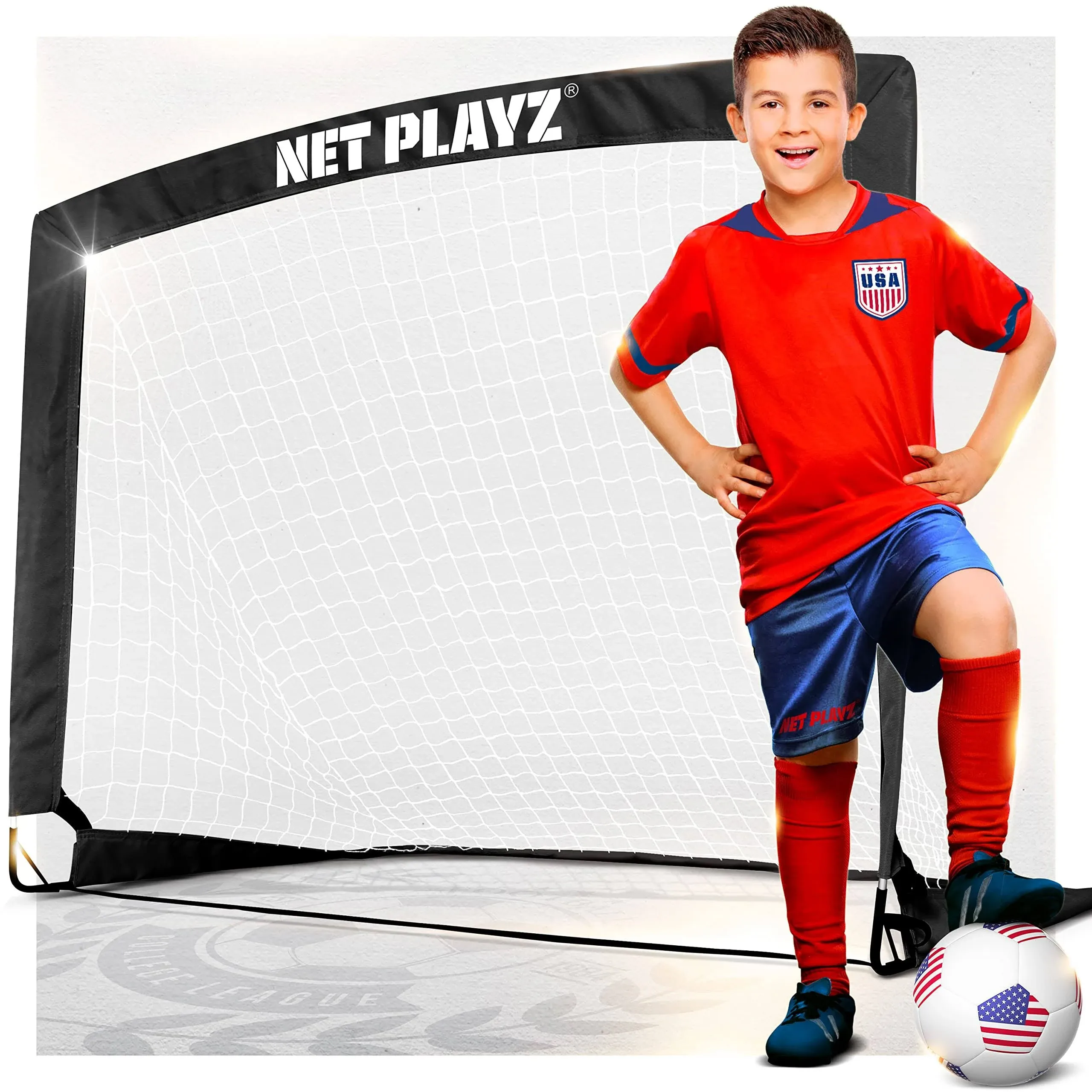 Net Playz 4ftx3ft Easy Fold-Up Portable Training Soccer Goal