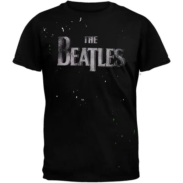 The Beatles Men s Logo Splatter Soft Short Sleeve T Shirt