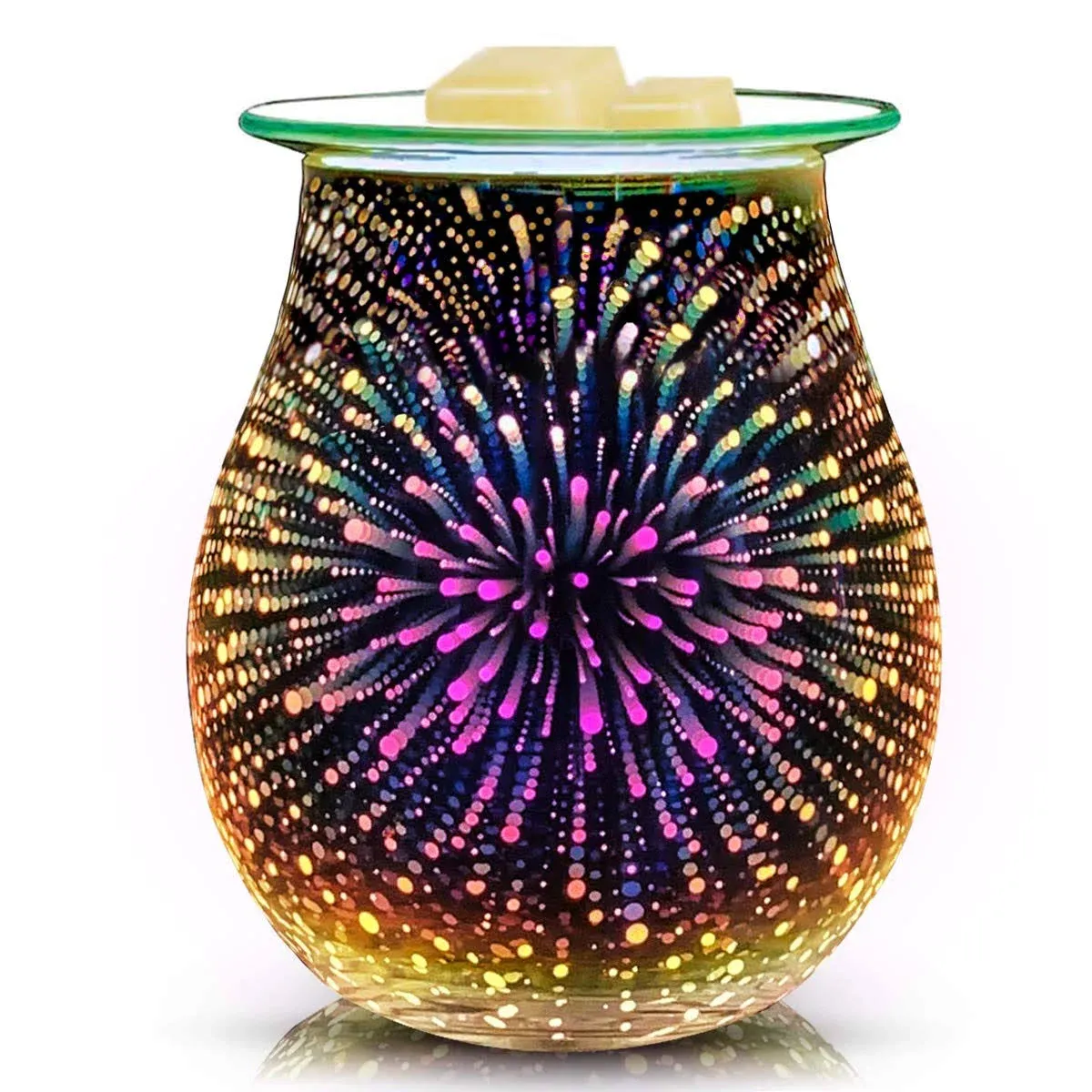 Colorful 3D Glass Wax Melts Warmer - Aromatic Fragrance Burner - 100ml Capacity