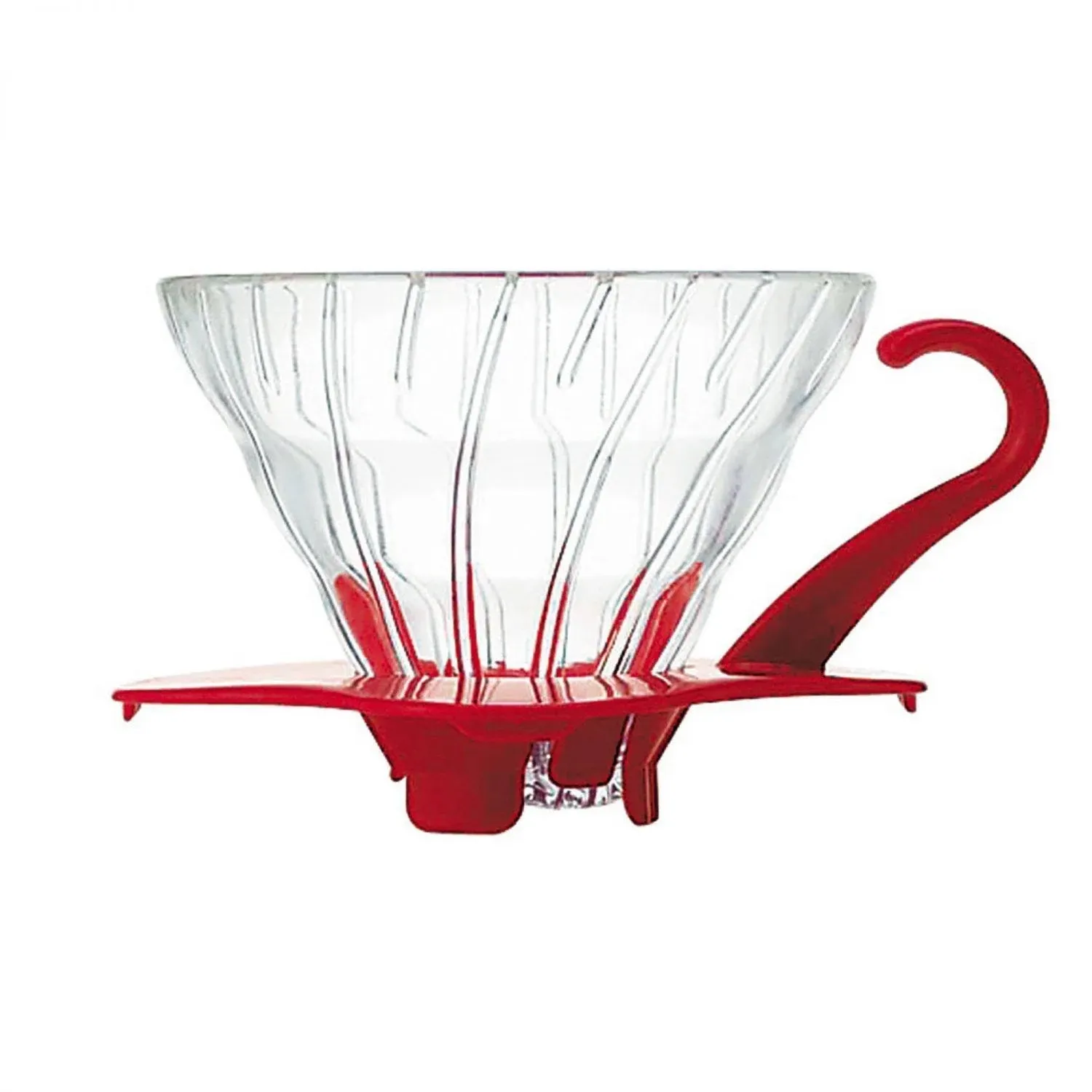 Hario V60 Coffee Dripper Glass 01 Red