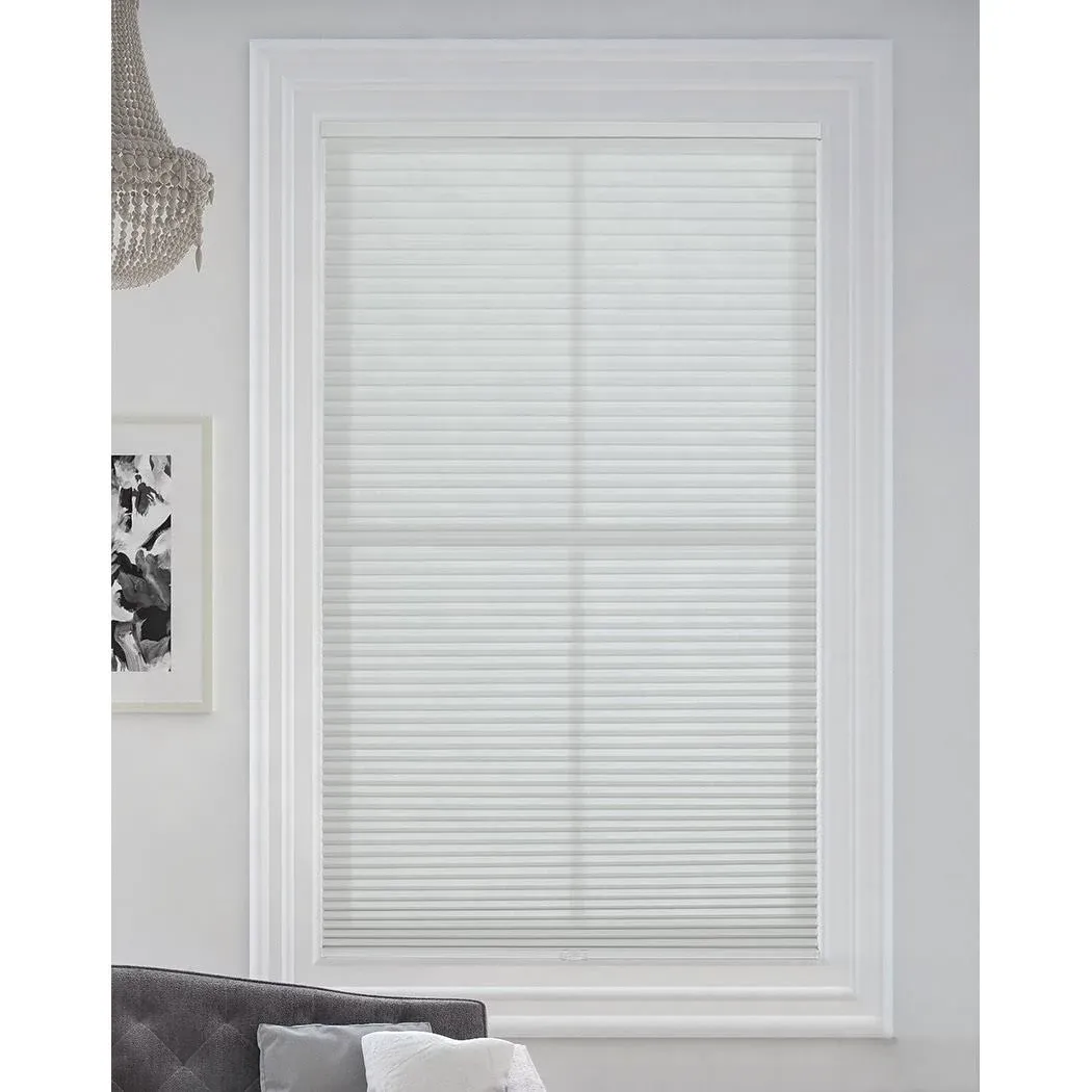 BlindsAvenue Cordless Light Filtering Cellular Fabric Shade, 9/16 in. Single Cell, White, Size: 20.5 in. W x 48 in. L 1G001-4820B