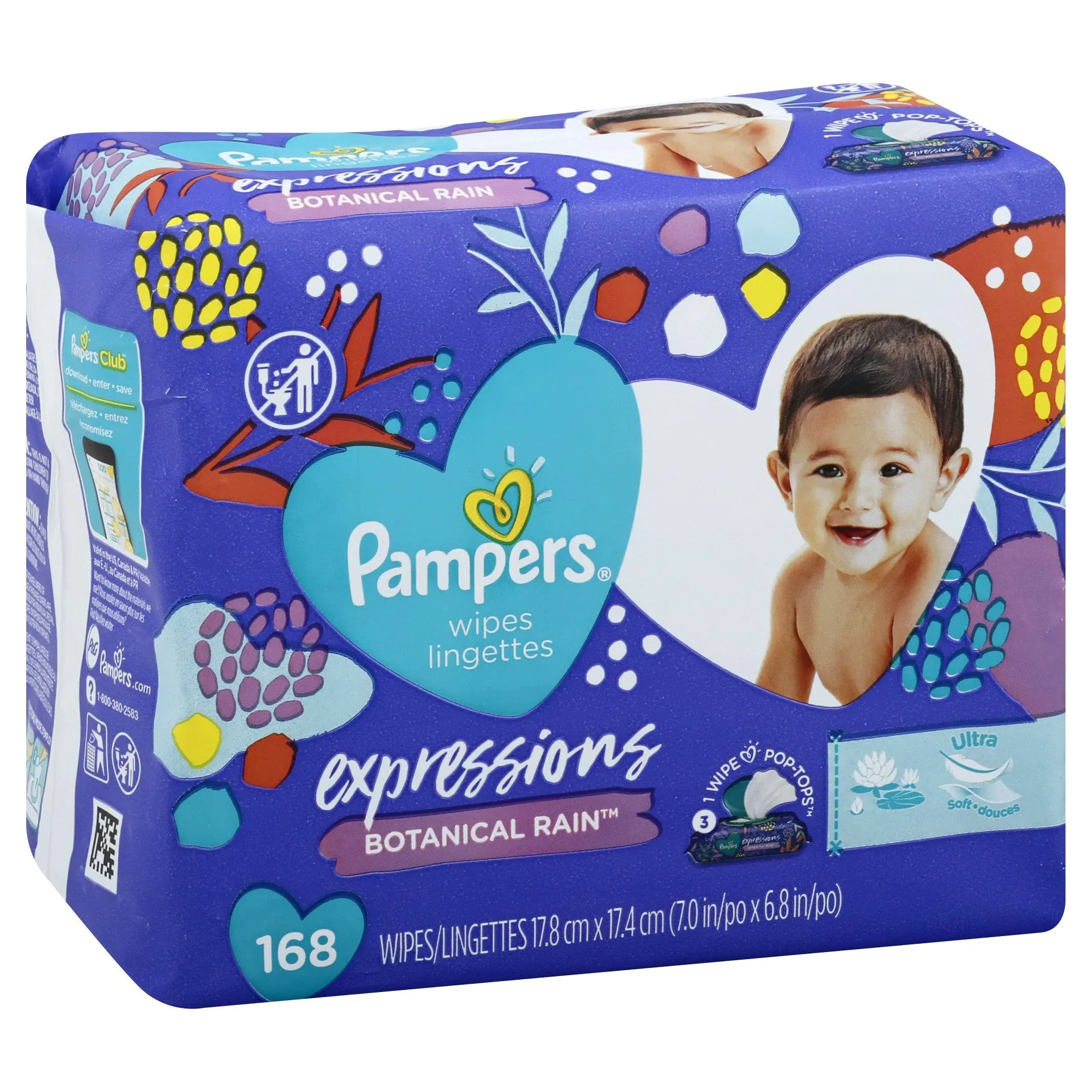 Pampers Baby Wipes Botanical Rain Scent - 168 ct