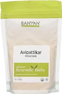 Banyan Botanicals Avipattikar Powder – Organic Avipattikar with Clove Flower, Cardamom Seed & Vidanga ­­– for Supporting Smooth Digestion & a Calm Stomach – 1 lb. – Non-GMO Sustainably Sourced Vegan