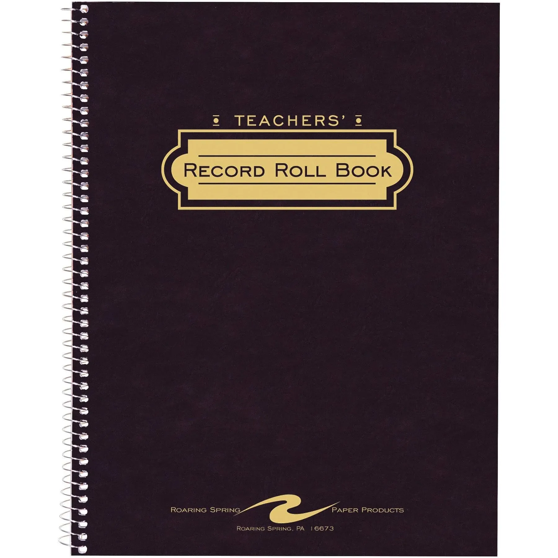 Roaring Spring Teacher's Record and Roll Spiral Book, 44 Sheets, 11" x 8.5", Assorted Cover Colors