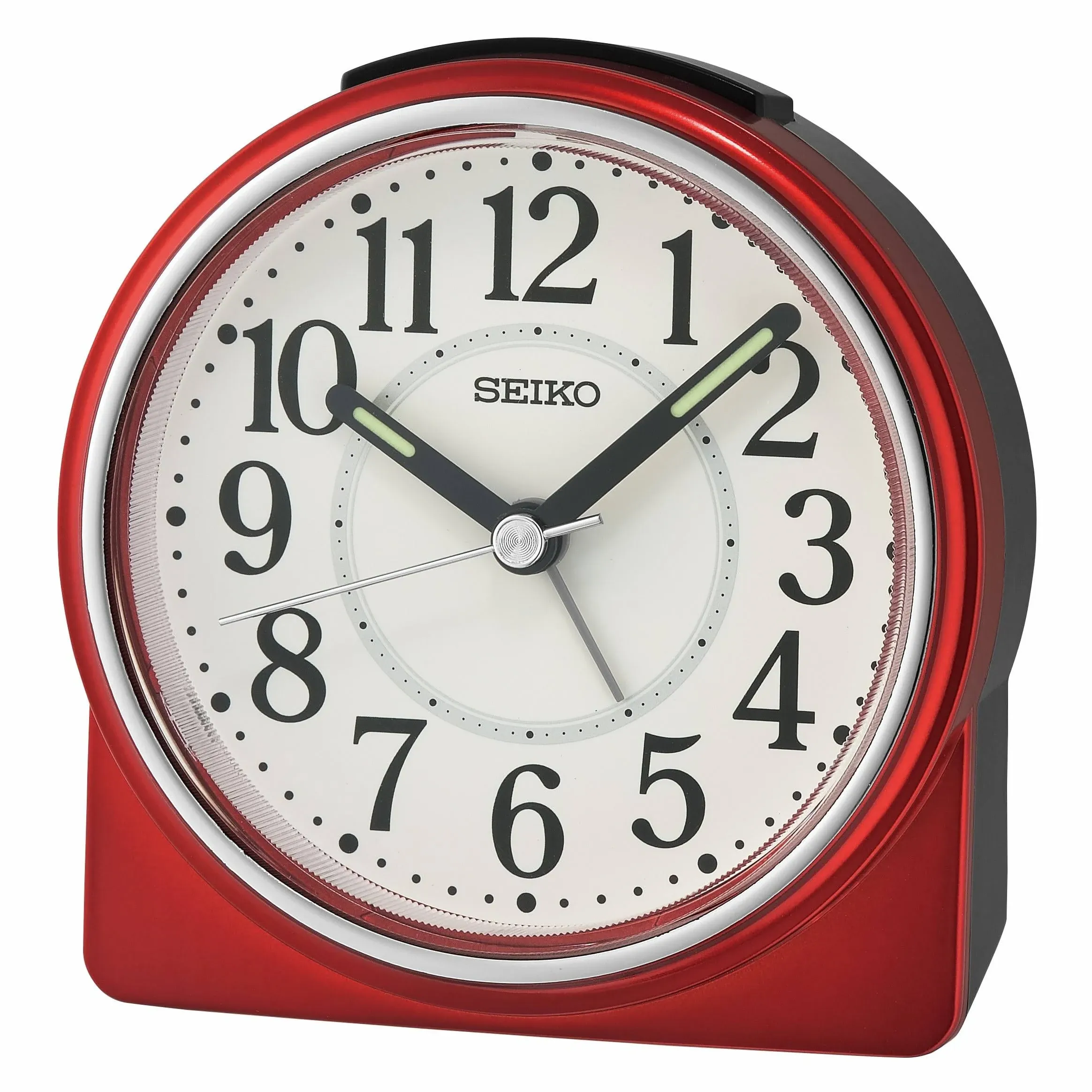 Seiko Marui Bedside Alarm Table Decor, Red